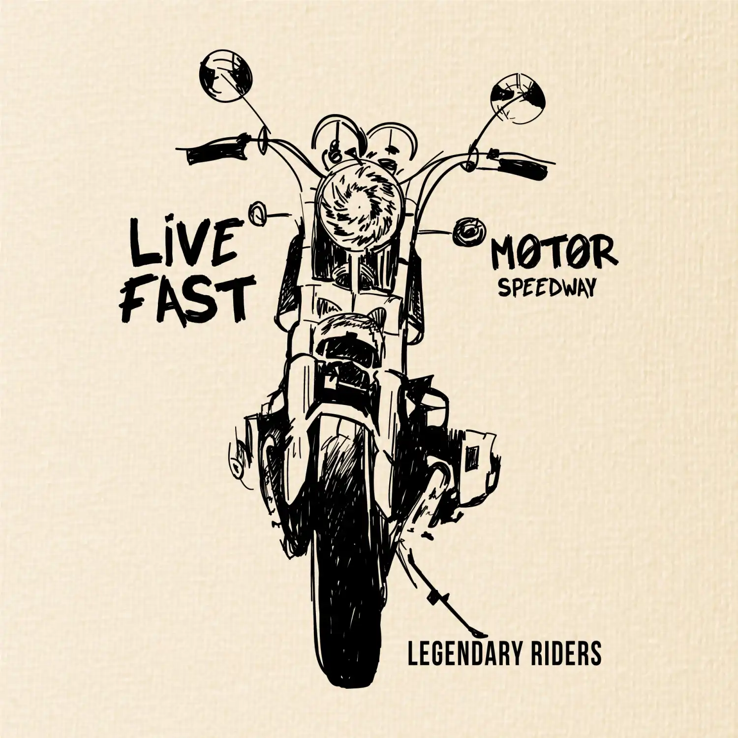 Motorka kresba live fast