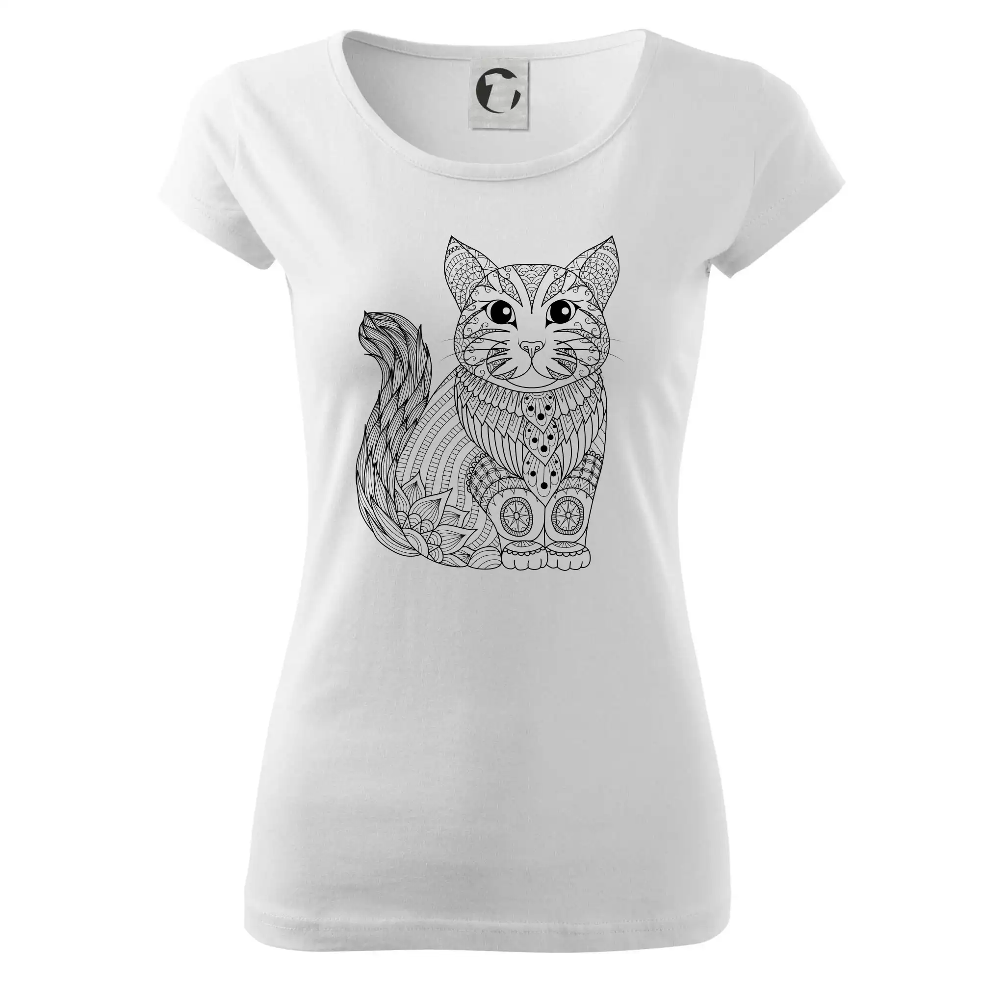 Kočka sedící mandala