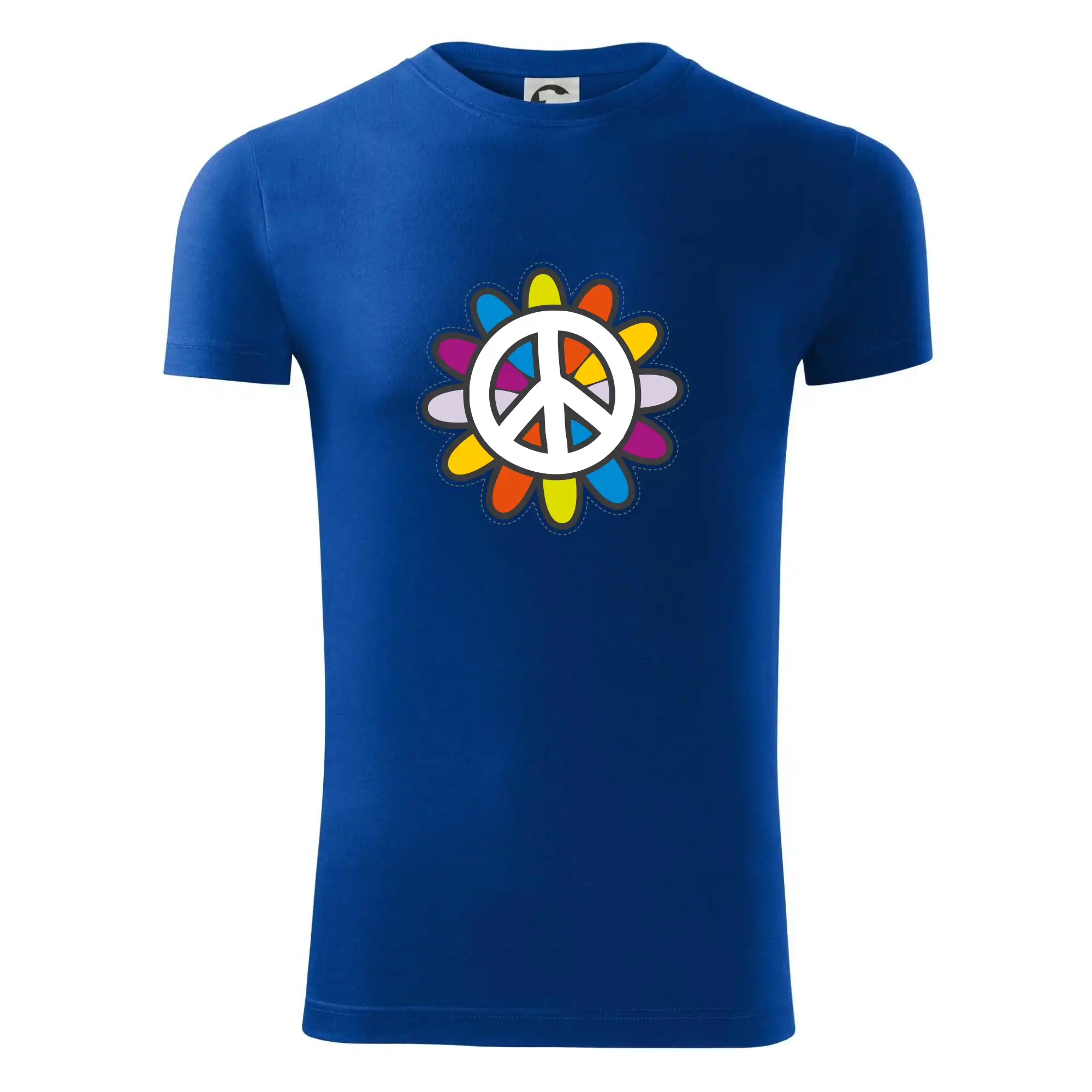 Peace symbol s kreslenou květinou