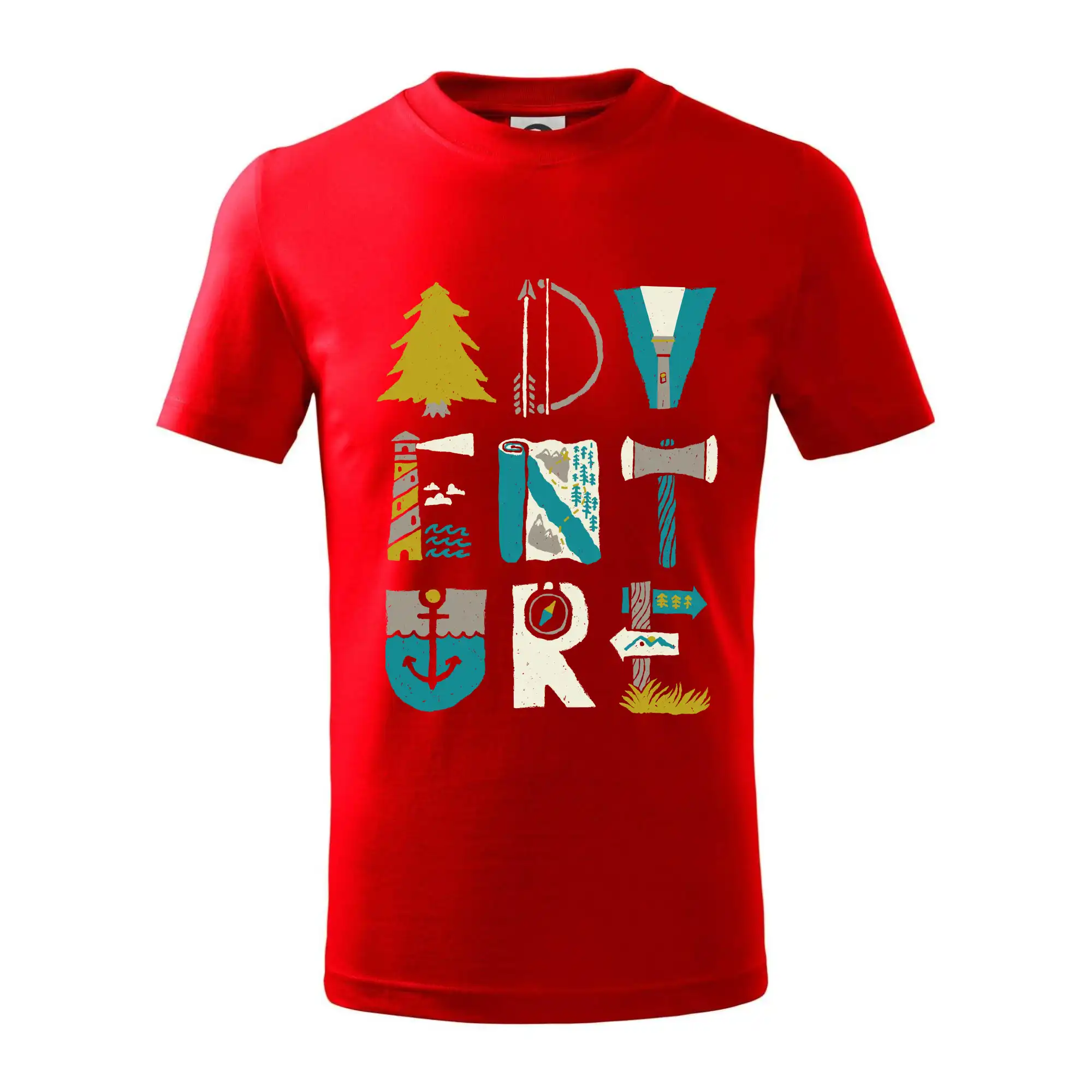 Trička na kempovanie - Adventure font - Tričko detské bavlnené