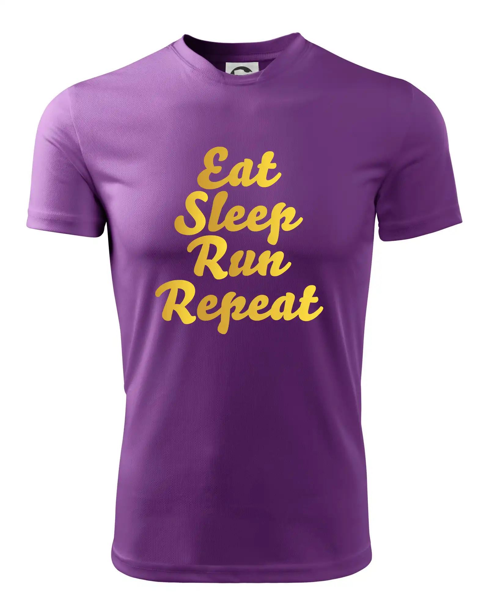 Tričká pre bežcov - Eat sleep run zlatá - Pánske tričko Fantasy športové