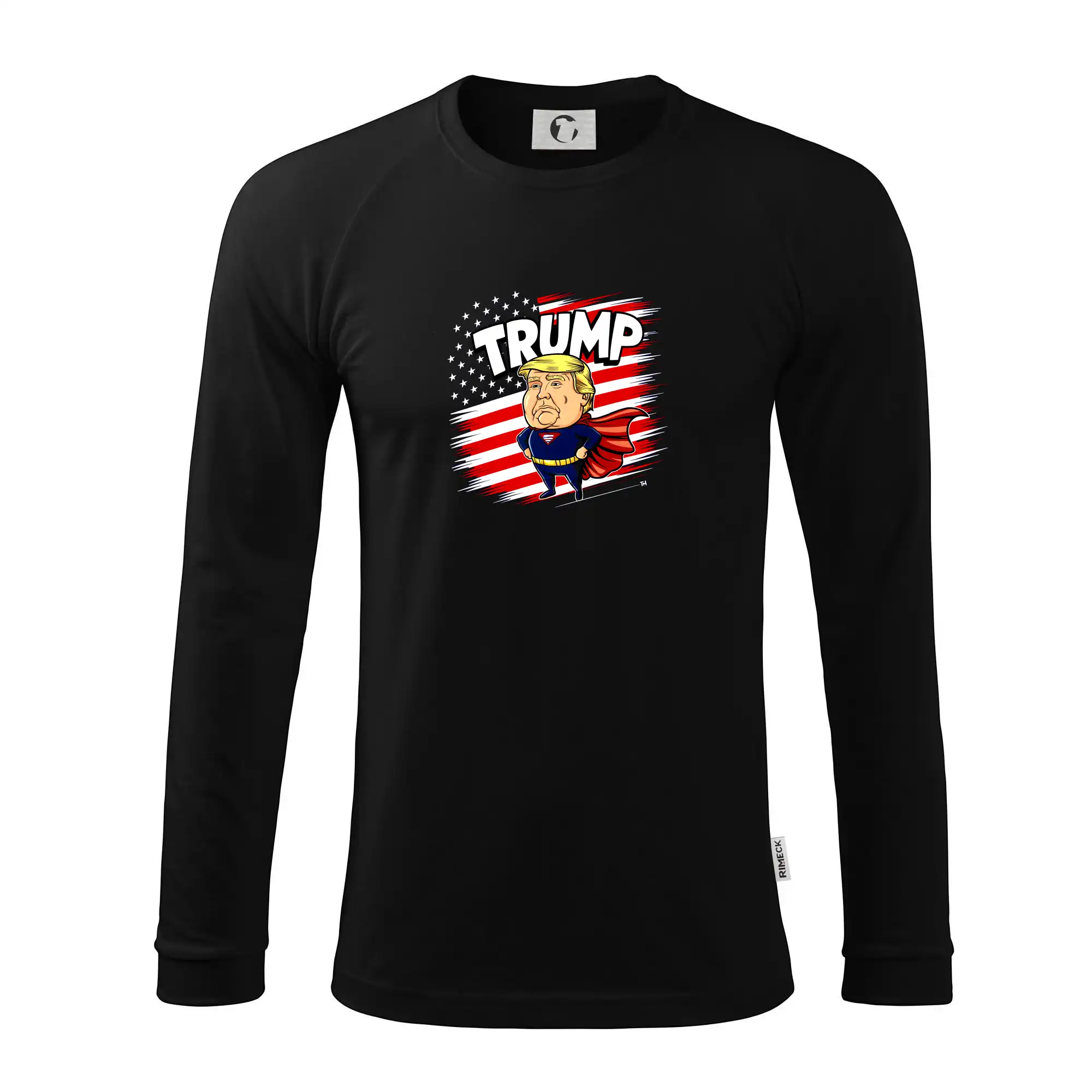 Politické tričká - Trump Superman - Pánske tričko s dlhým rukávom LS130