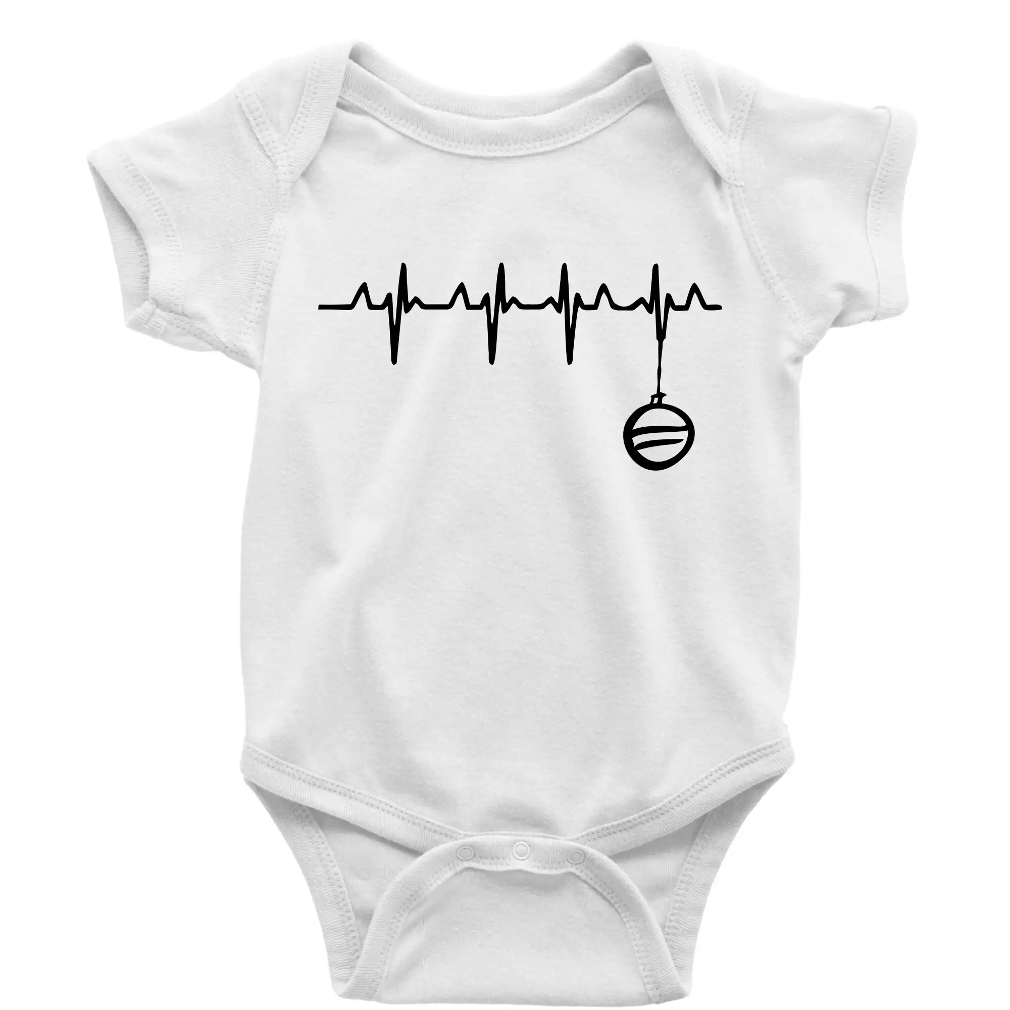 Vianočné tričká - EKG Vianočná ozdoba - Body dojčenské s krátkym rukávom
