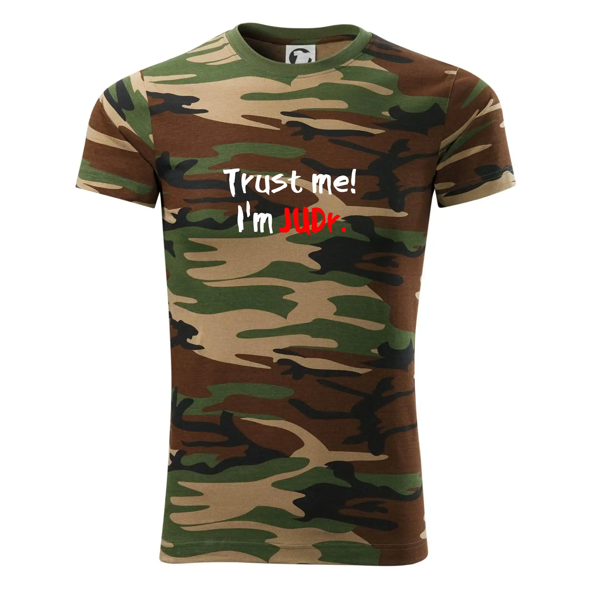Tričká na ukončenie štúdia - Trust me I´m  JUDr. / Ver mi som právnik - Army CAMOUFLAGE