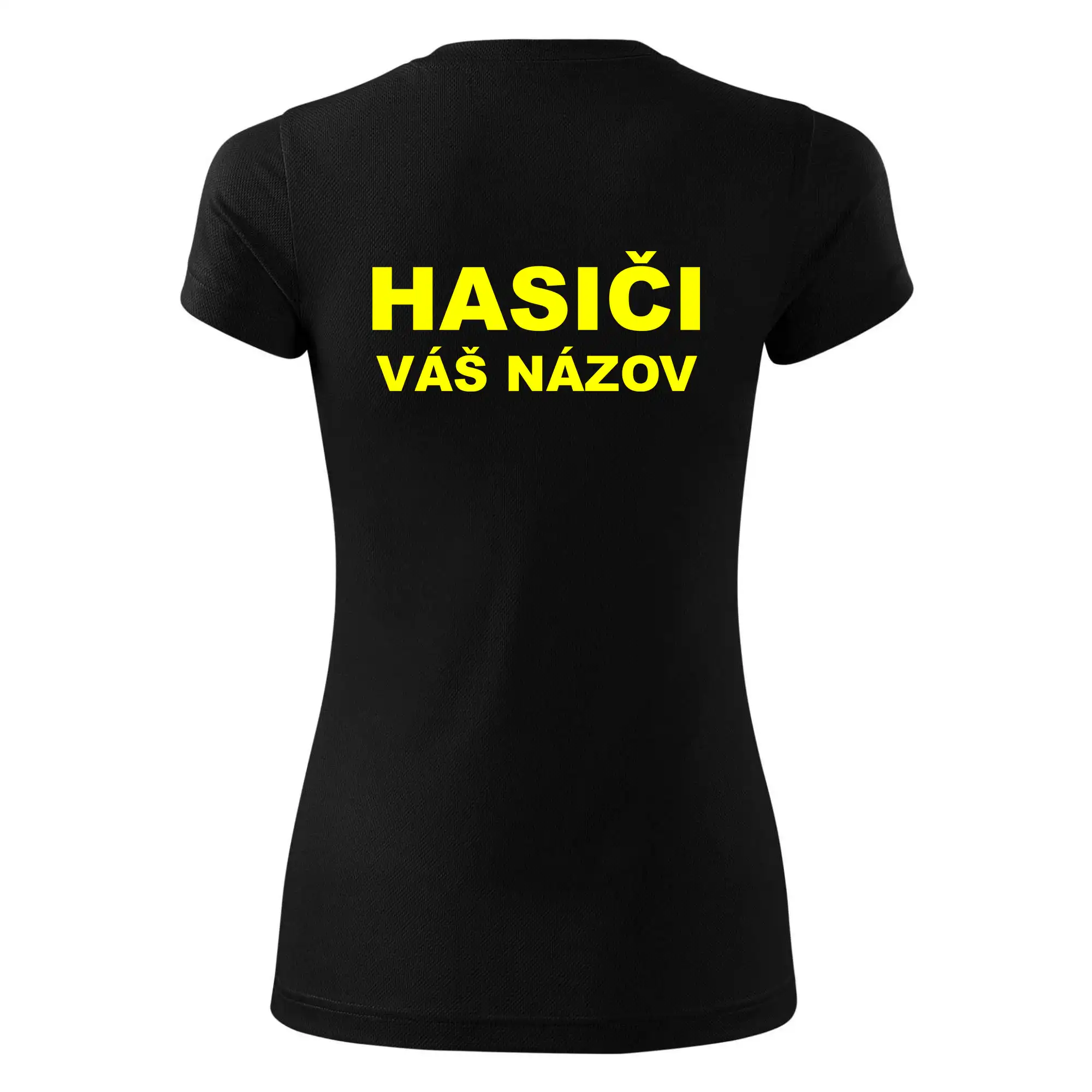 Hasiči - žltý nápis - váš názov zboru