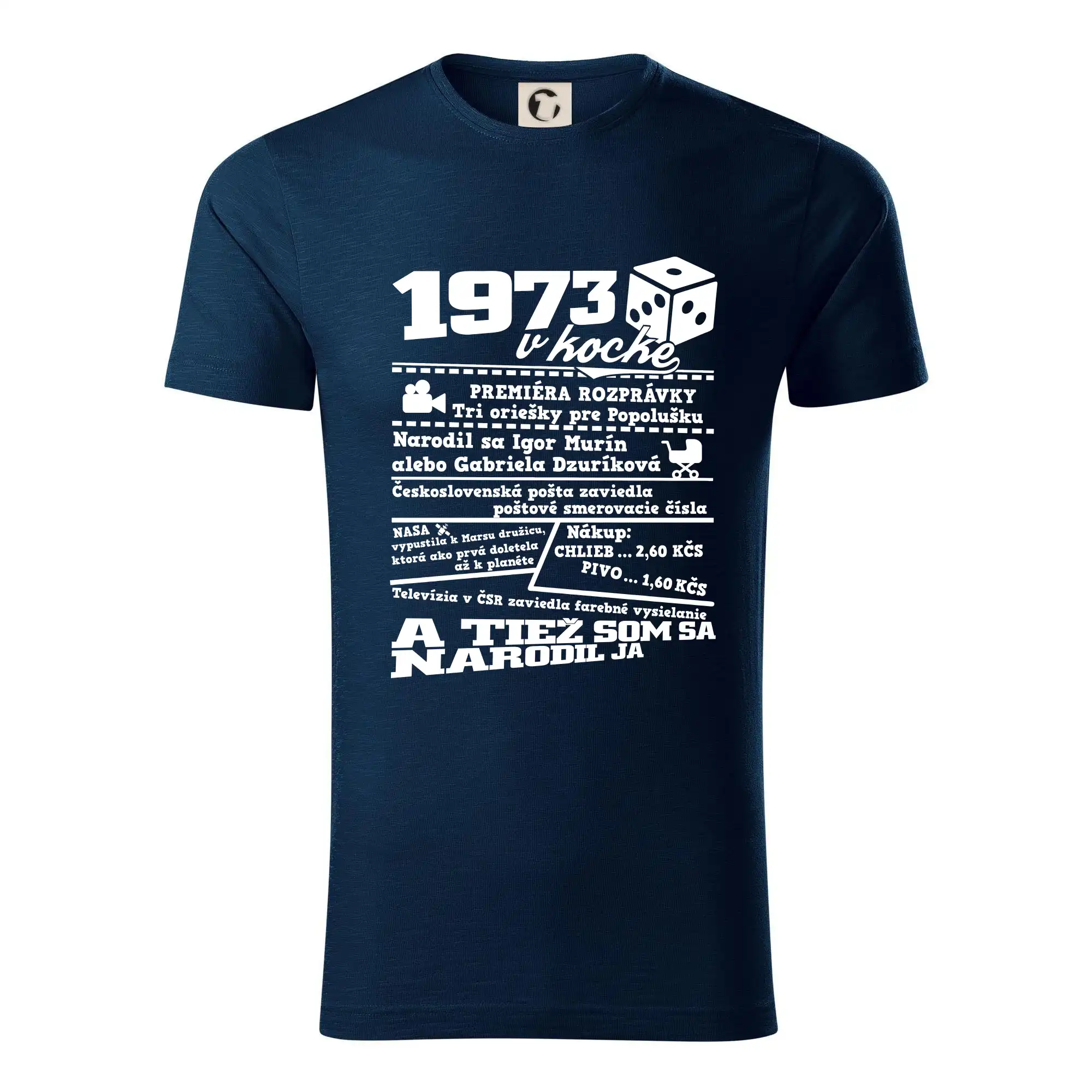 Narodeniny v kocke - 1973 v kocke - Tričko z organickej bavlny