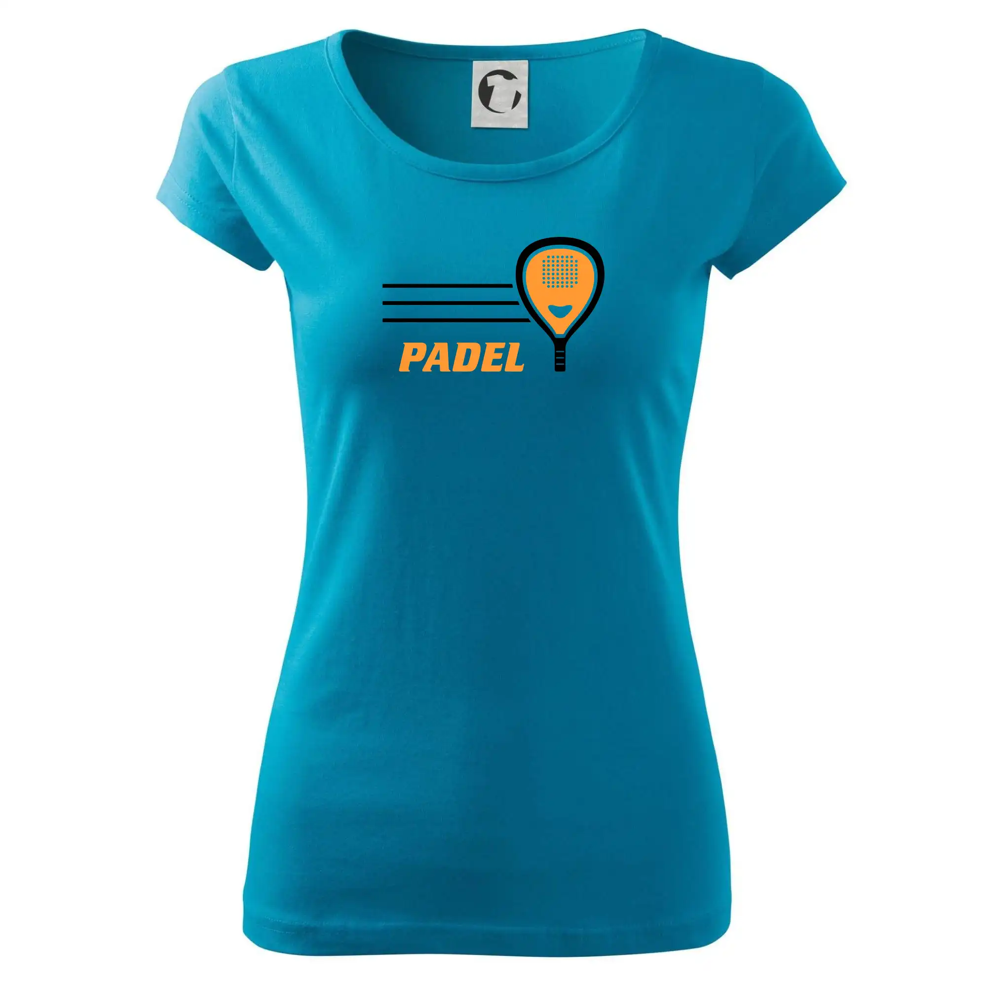 Tričká s motívmi Padel tenis - Padel - oranžová raketa - Dámske tričko Pure