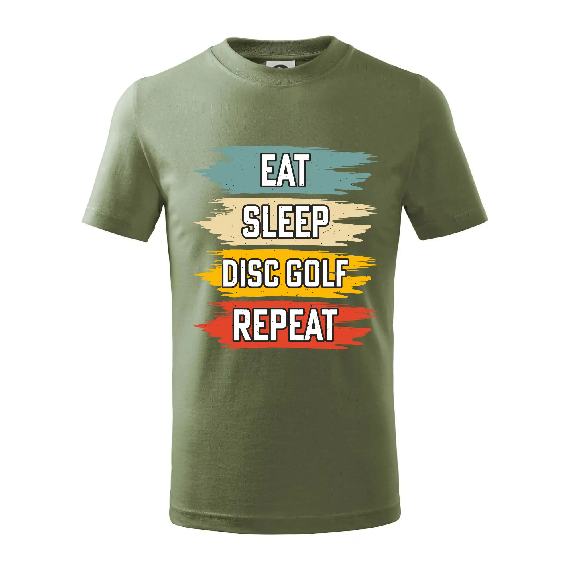 Disc Golf eat sleep barevné - Tričko detské bavlnené