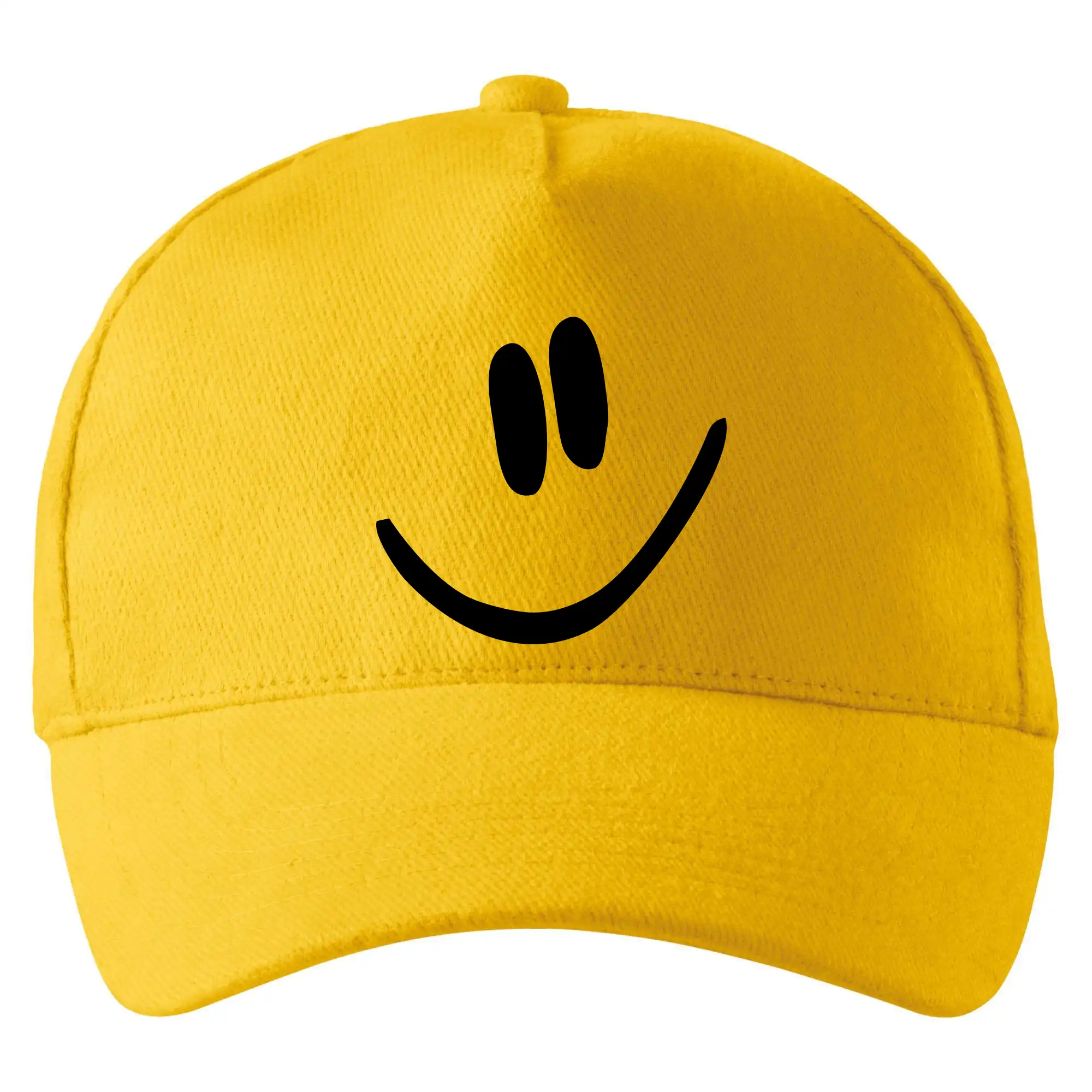 Tričká na párty - Emoji bez obrysu - usmev - Šiltovka so zahnutým šiltom a mosaznou sponou