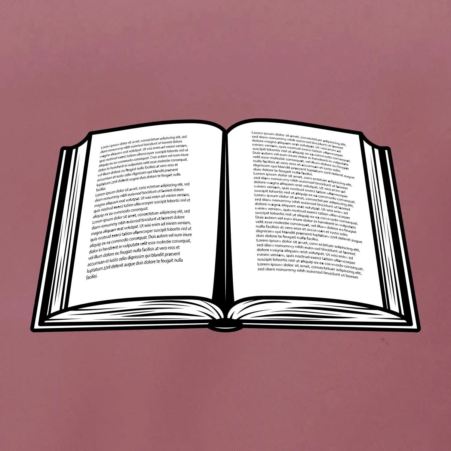 Kniha černobílá otevřená s textem