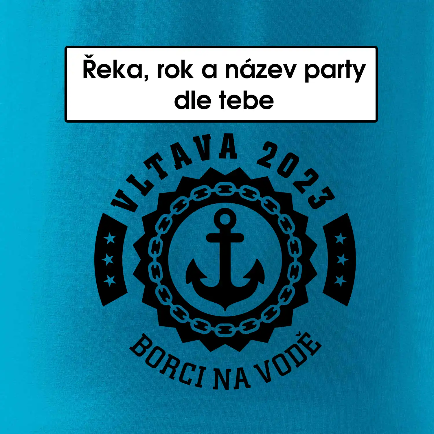 Na vodu - kotva (vlastní nápis)