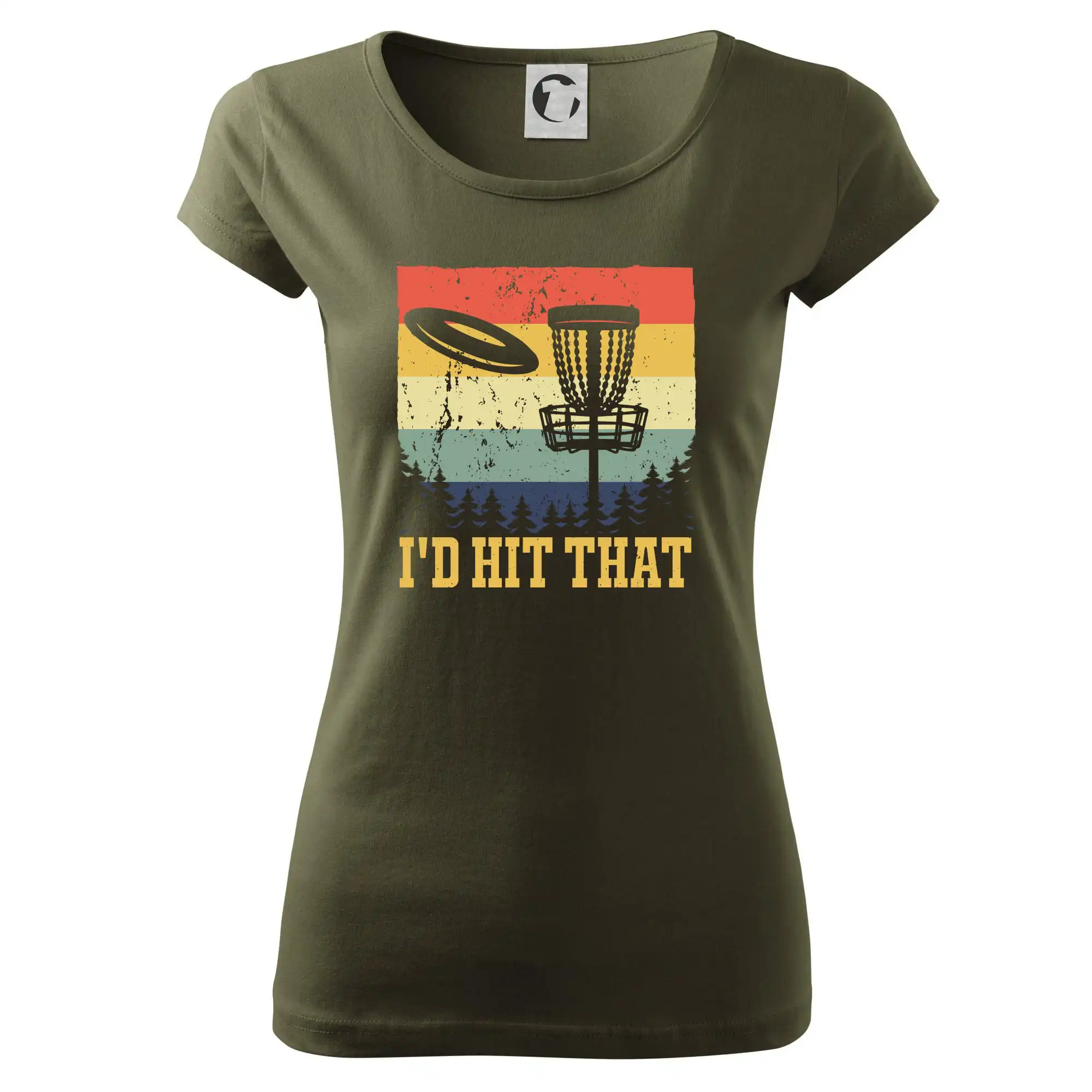 Disc golf player retro vintage