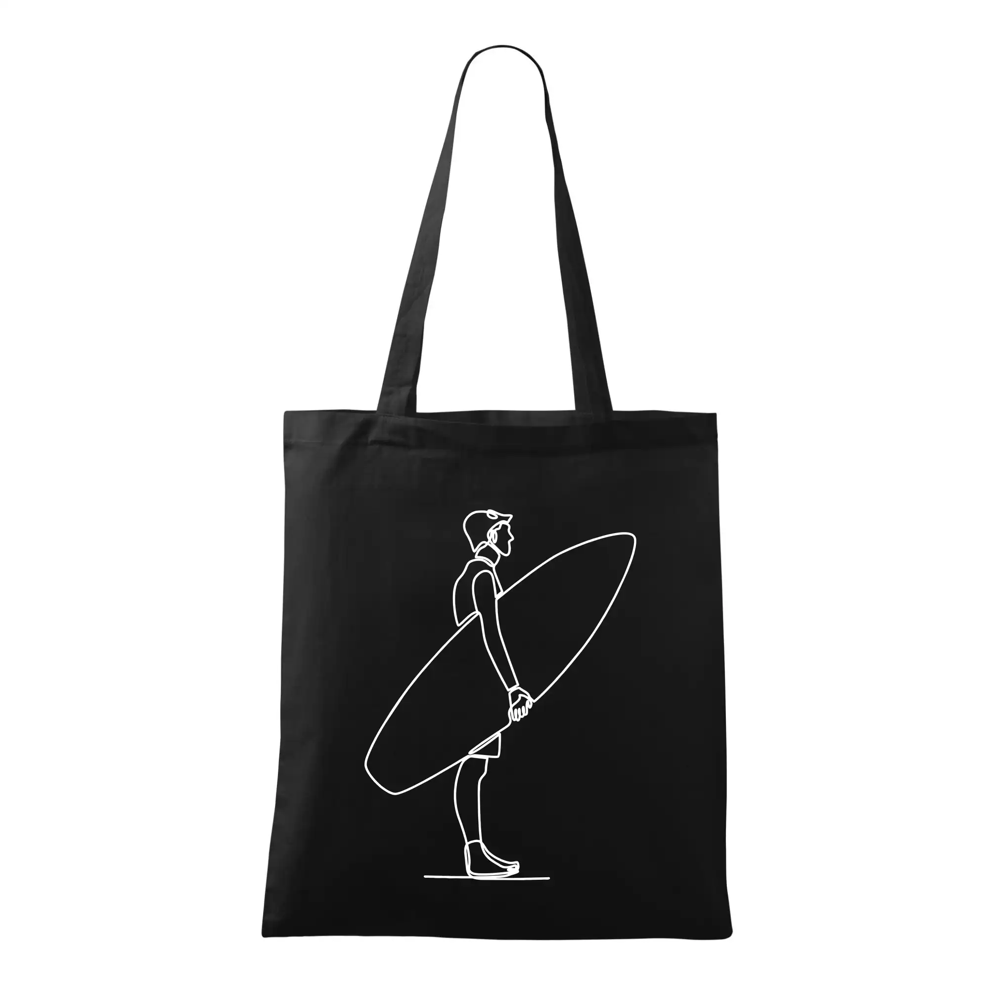 Surfař stojící jedním tahem