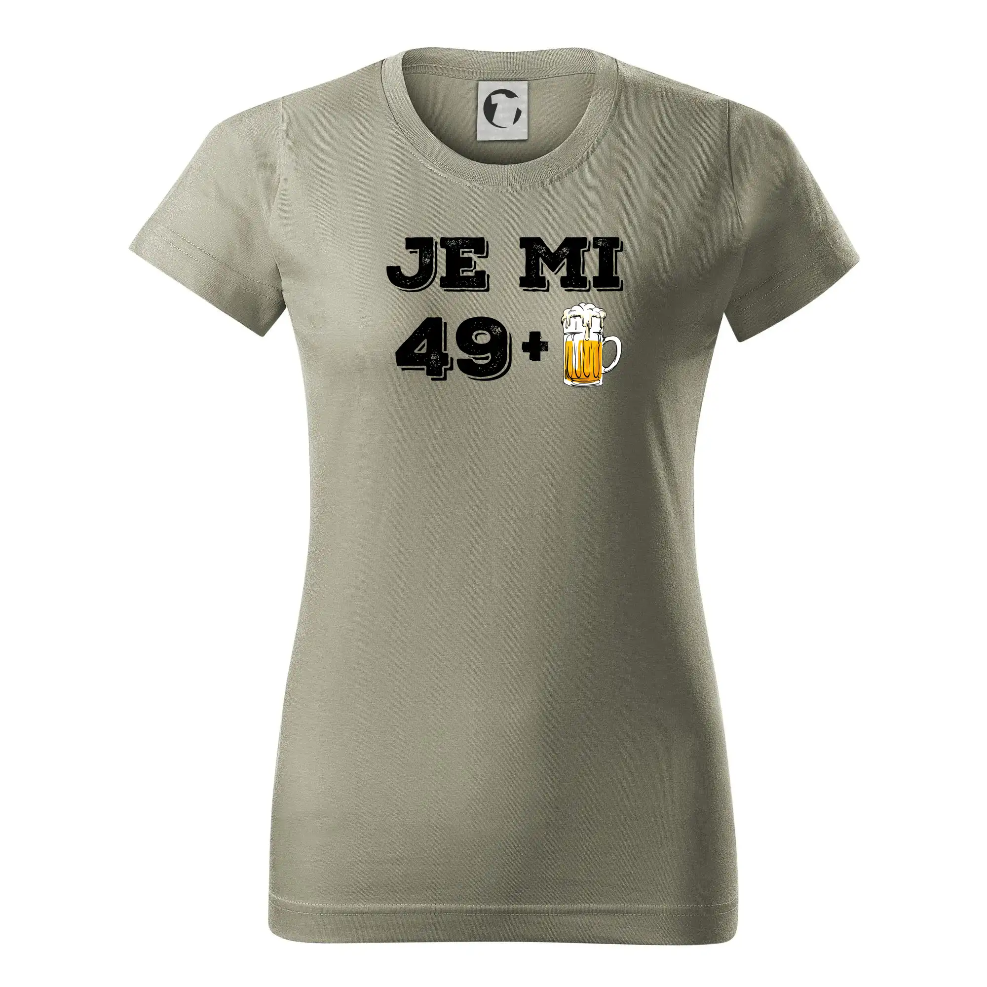 Trička k 50. narodeninám - Je mi 50 pivo - Dámske tričko basic - ľahko voľnejšie a dlhšie
