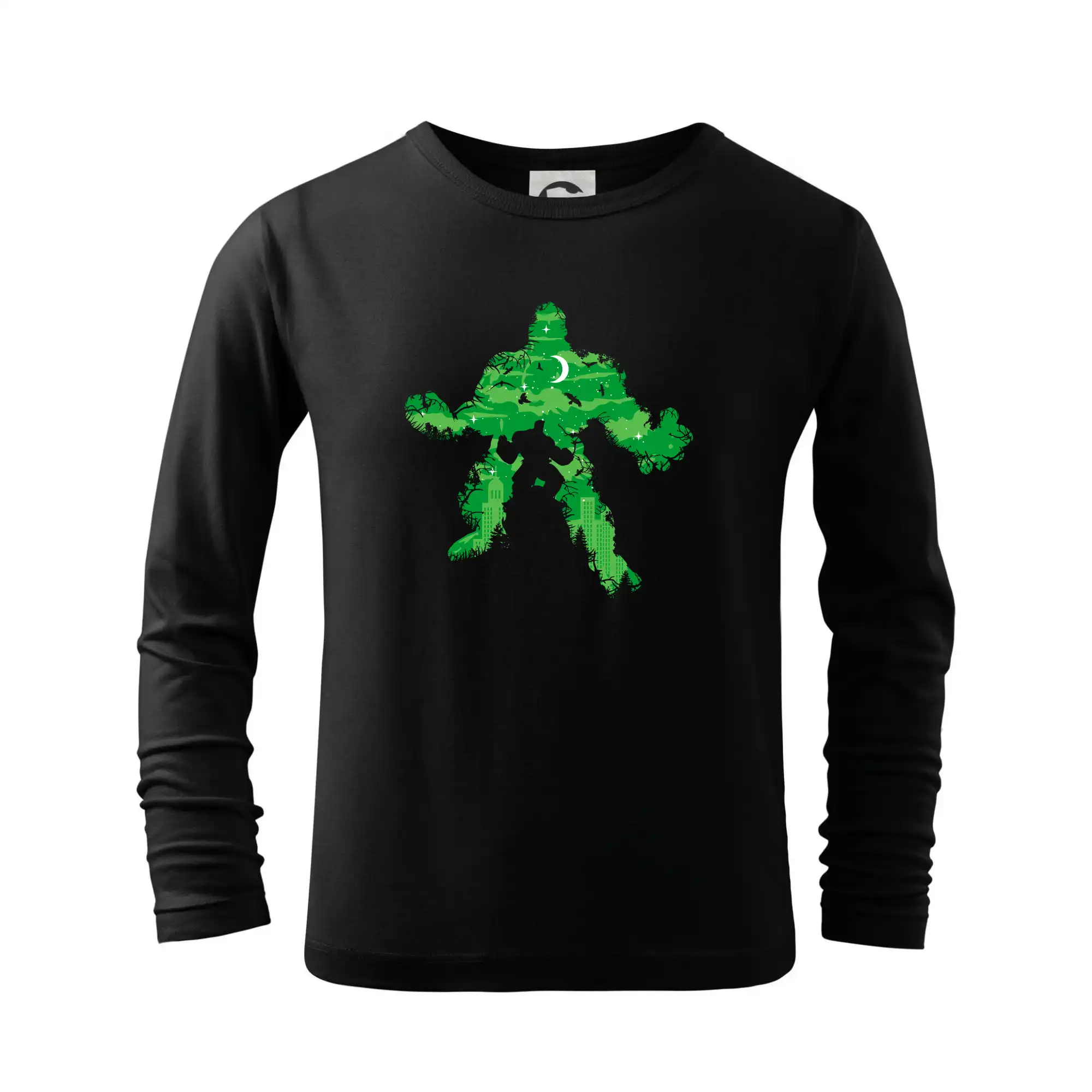 Grafické tričká - Green Monster mraky - Tričko detské Long Sleeve
