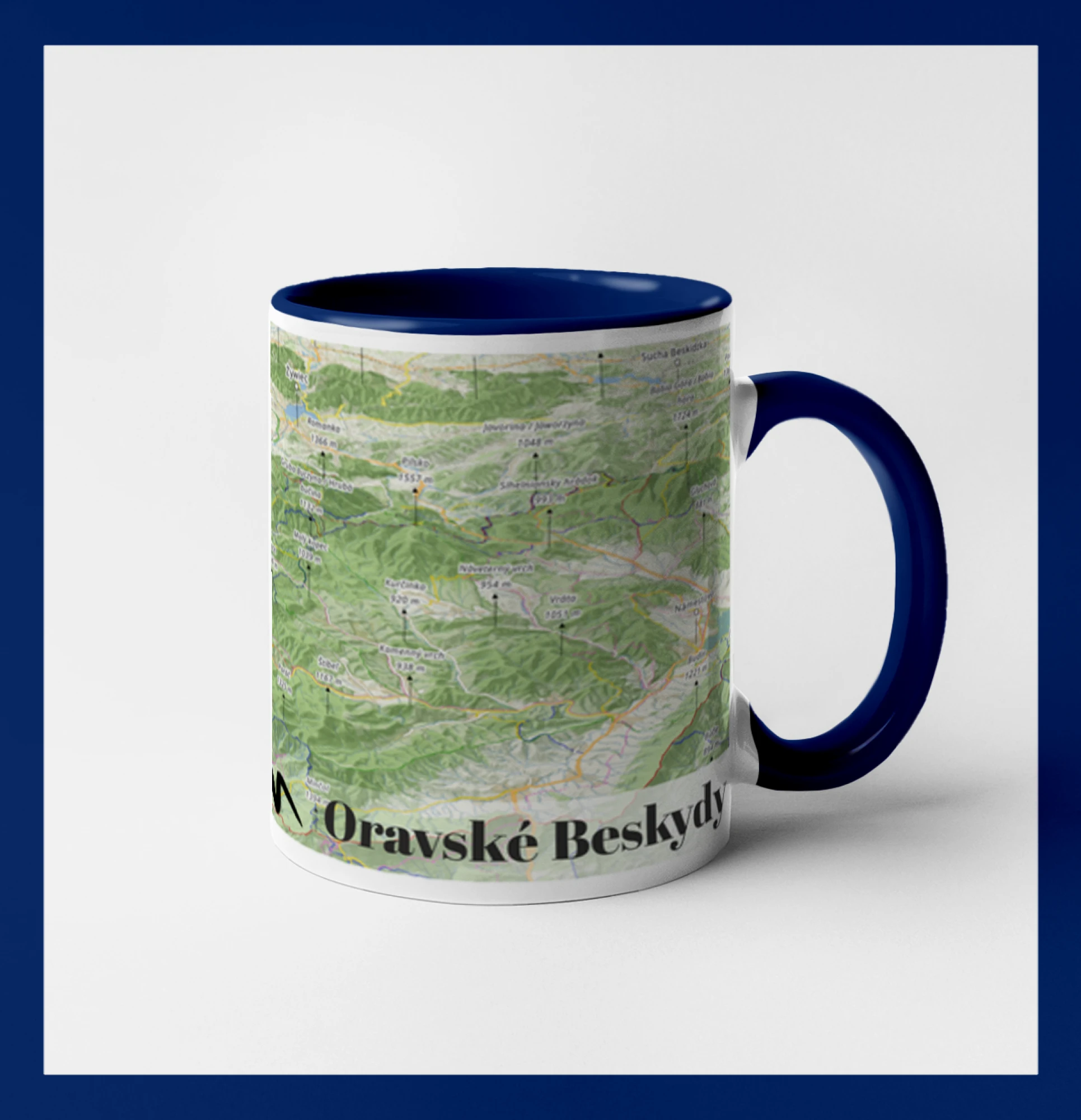 Trička pre cestovateľov - Hrnček mapa Oravské Beskydy - Hrnček 