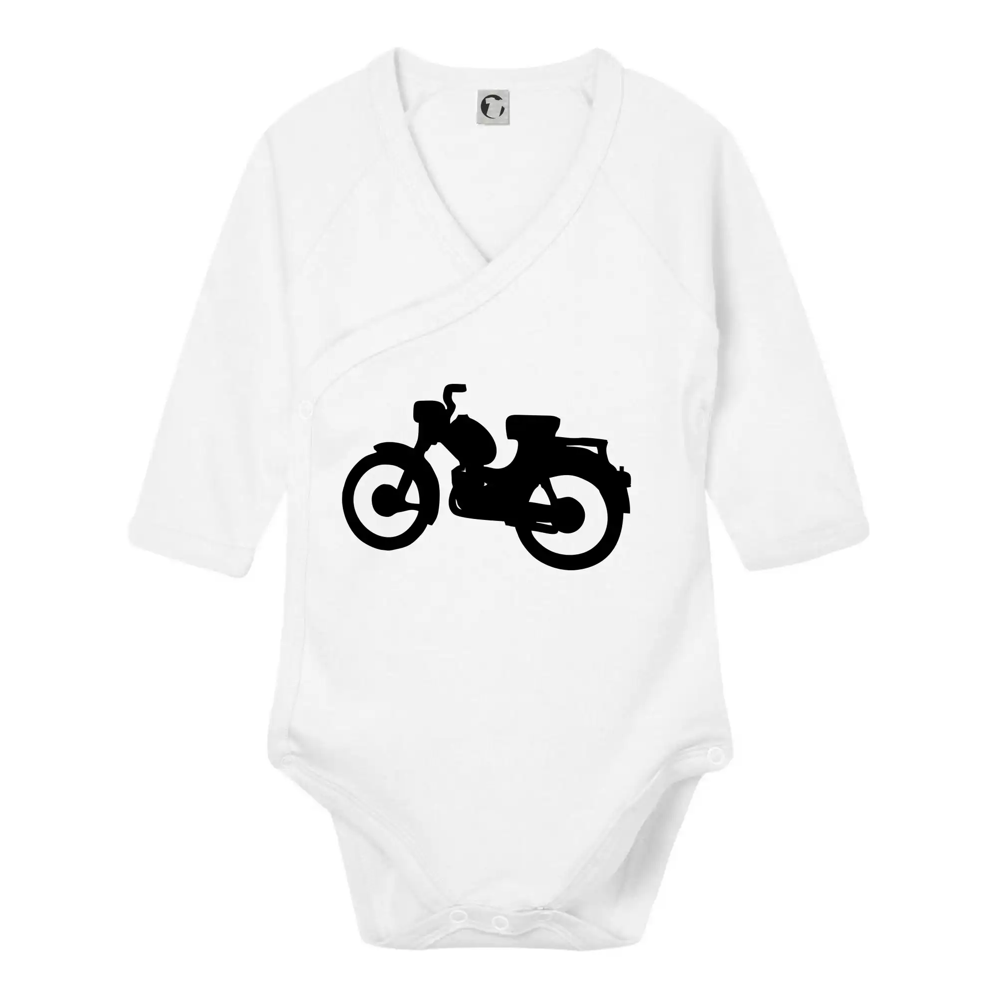 Tričká a mikiny s potlačou motoriek – pre pravých motorkárov - Peň - Body zavinovacie s dlhým rukávom