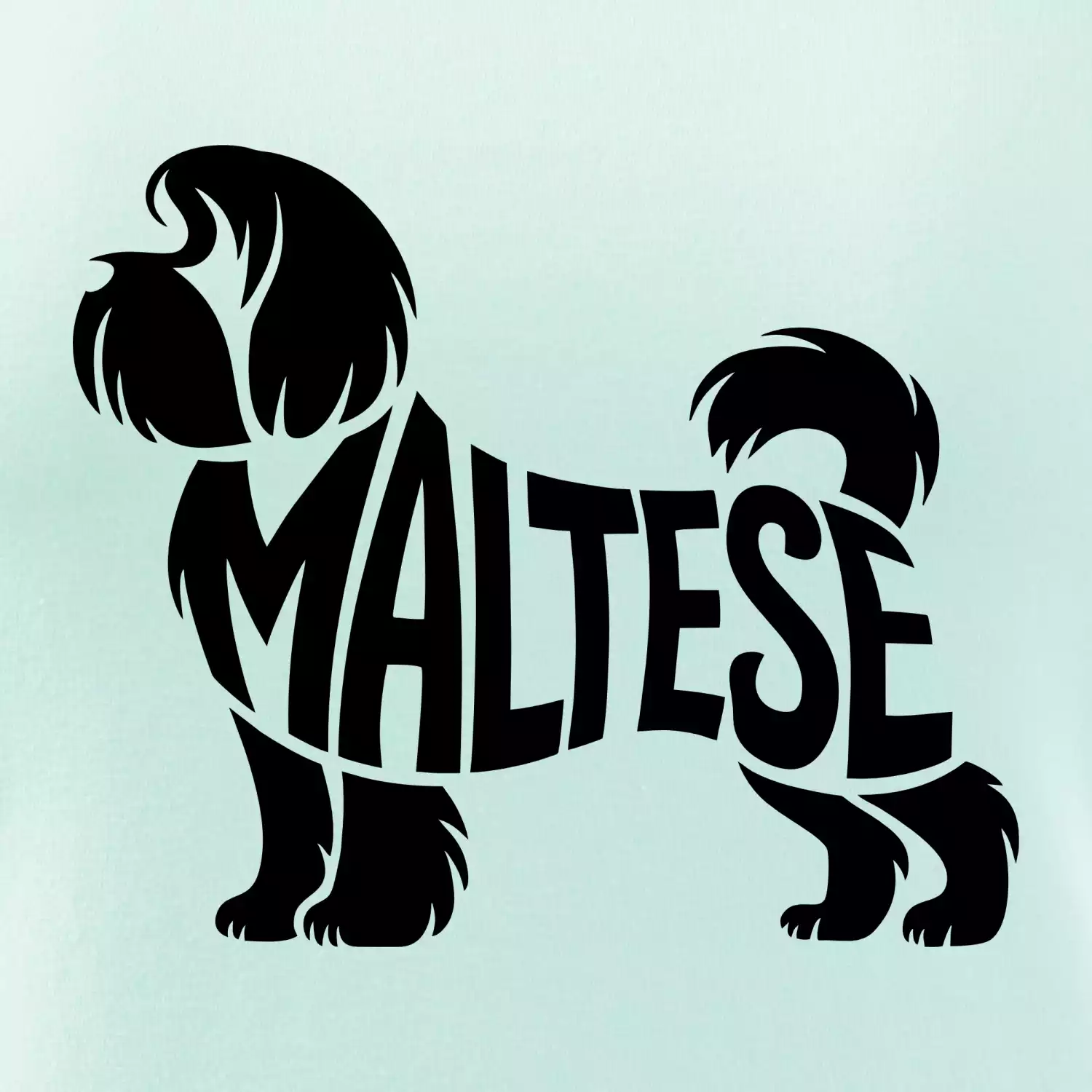 Maltézský psík nápis v těle