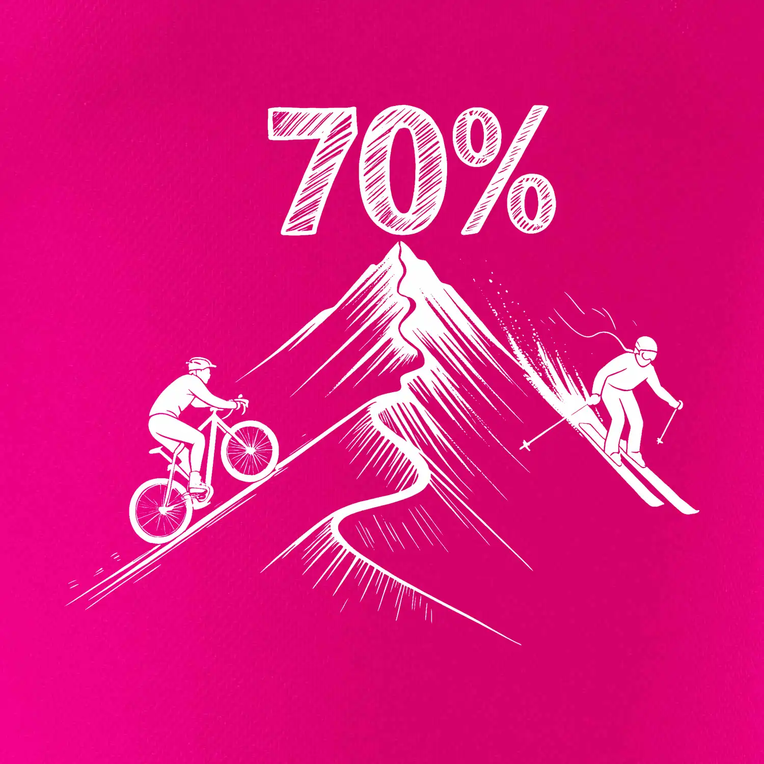 Narozeniny cyklista a lyžař 70