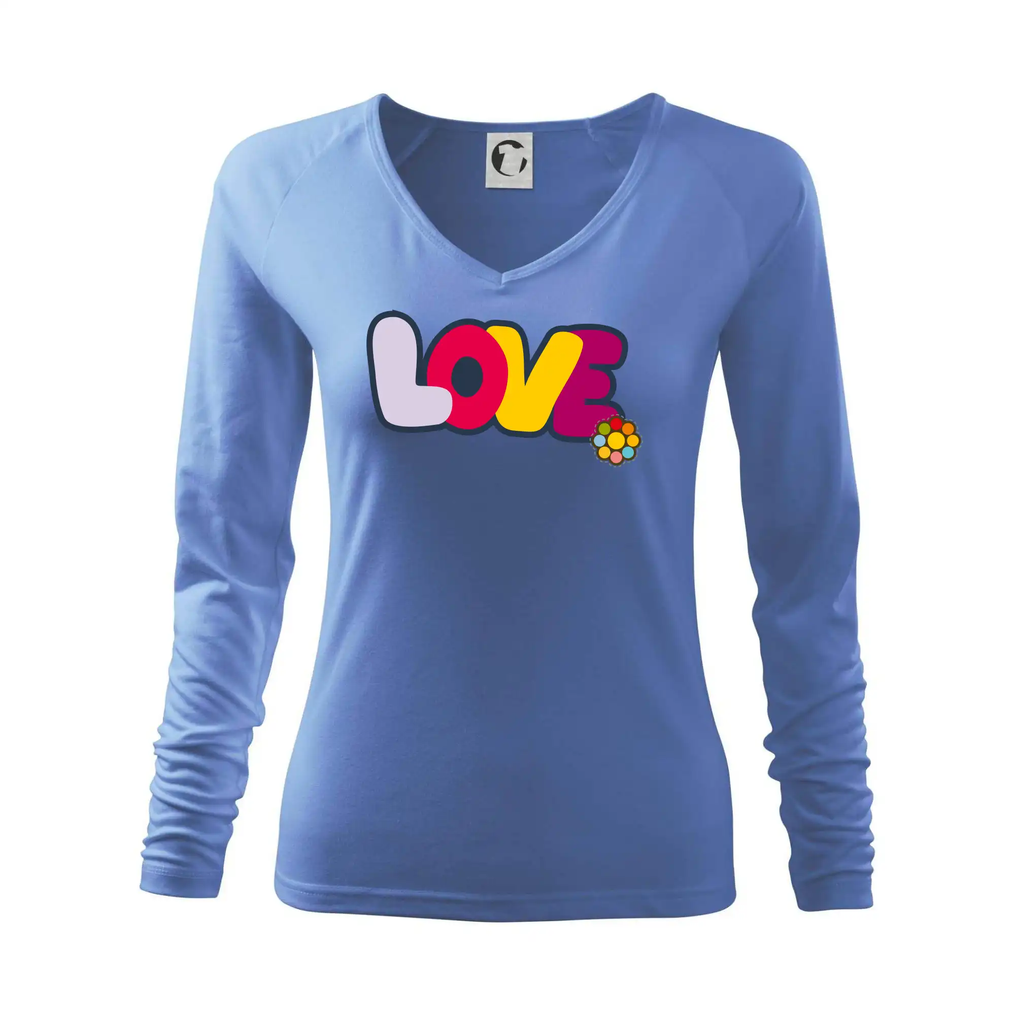 Love nápis s květinou