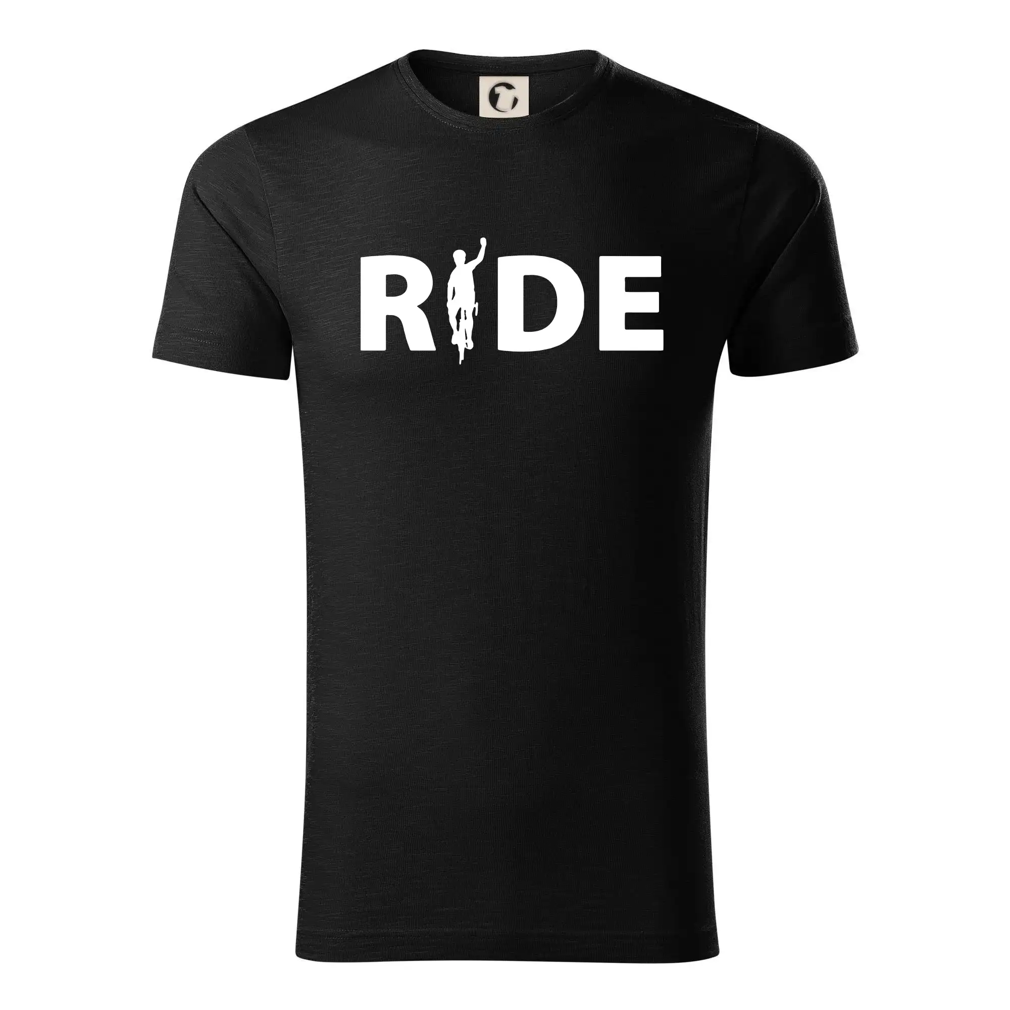 Ride - nápis s cyklistou