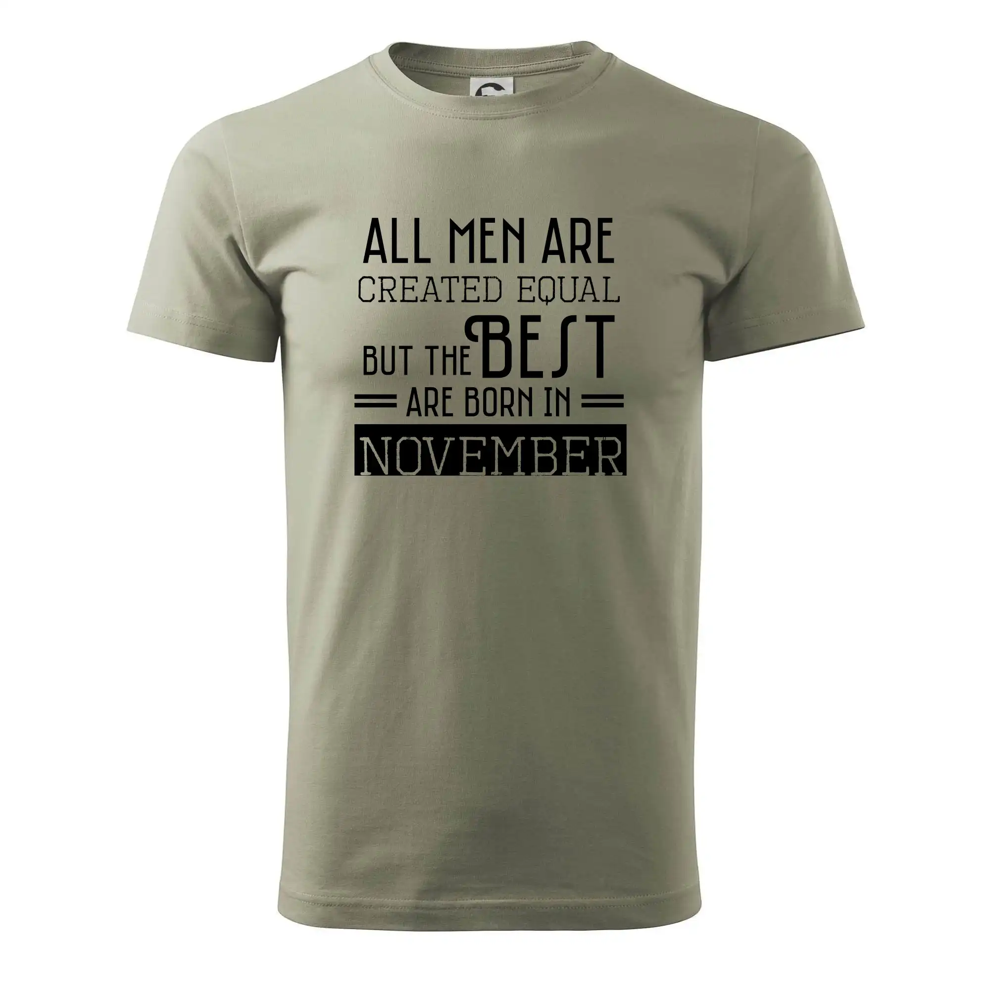 Tričká pre narodených v novembri - All men are created equal november - Pánske tričko nižšej gramáže
