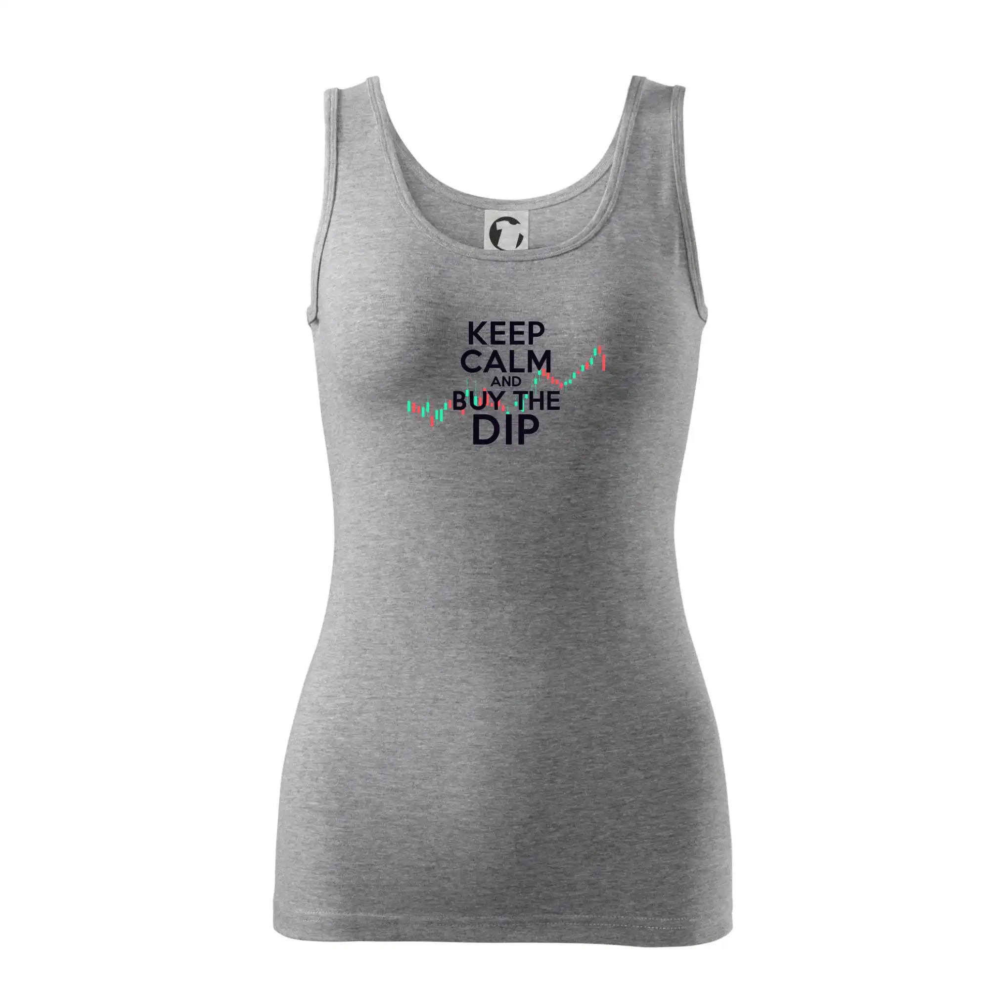 Zeleno červený graf Keep Calm and Buy the Dip