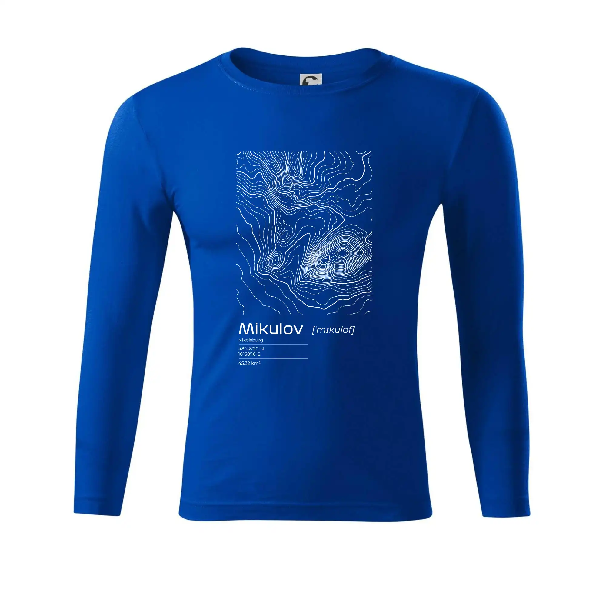 Mikulov - vrstevnice v obdélníku