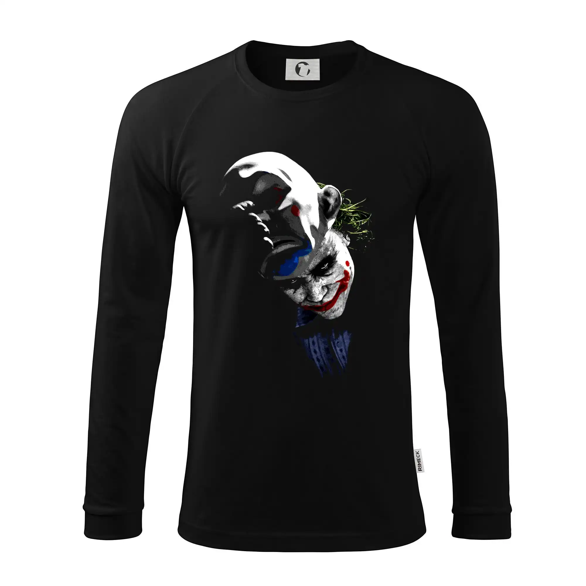 Grafické tričká - Joker - hlava - Pánske tričko s dlhým rukávom LS130