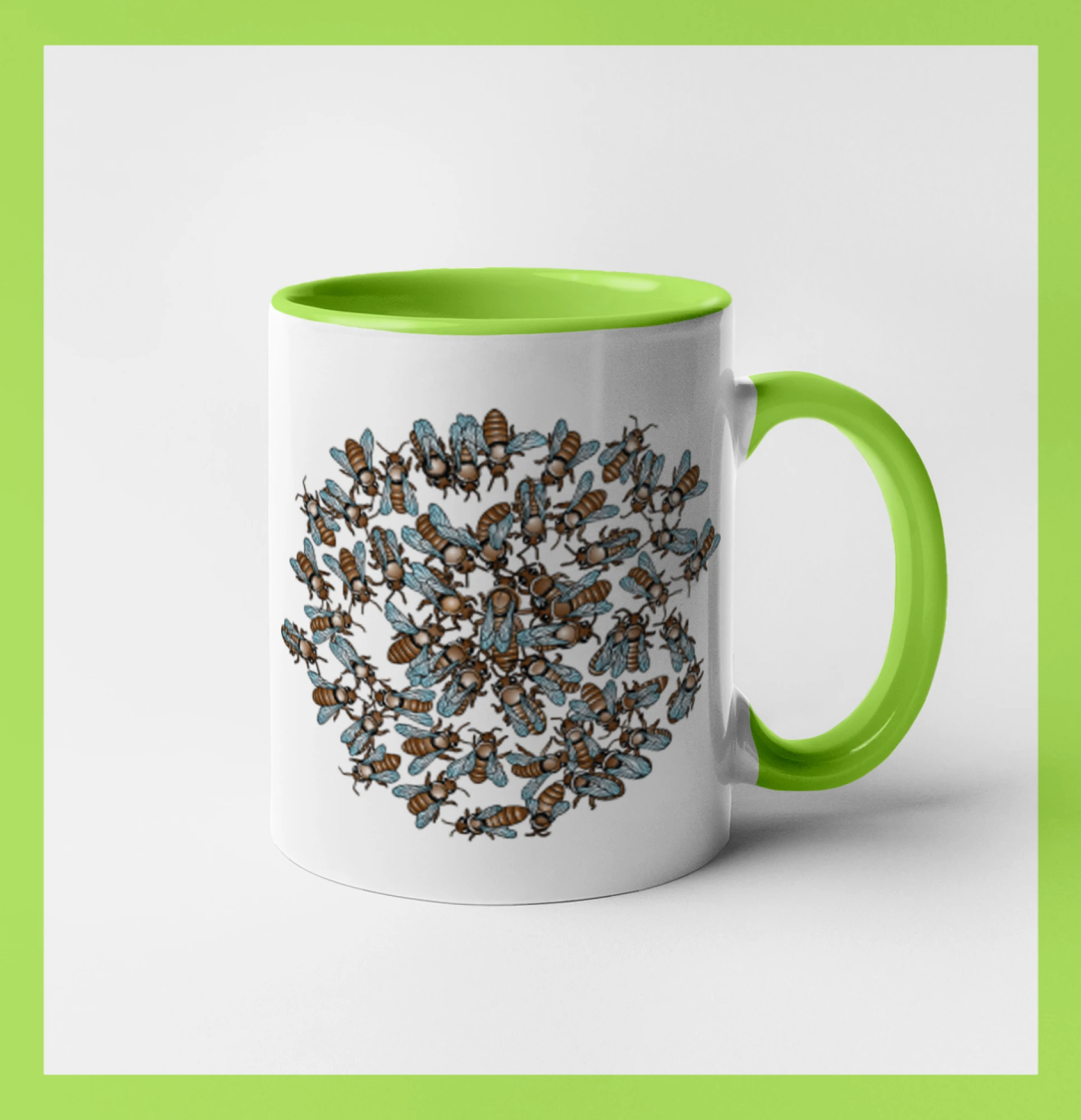 Včelia rodinka kruh (Pecka Design) - Hrnček 