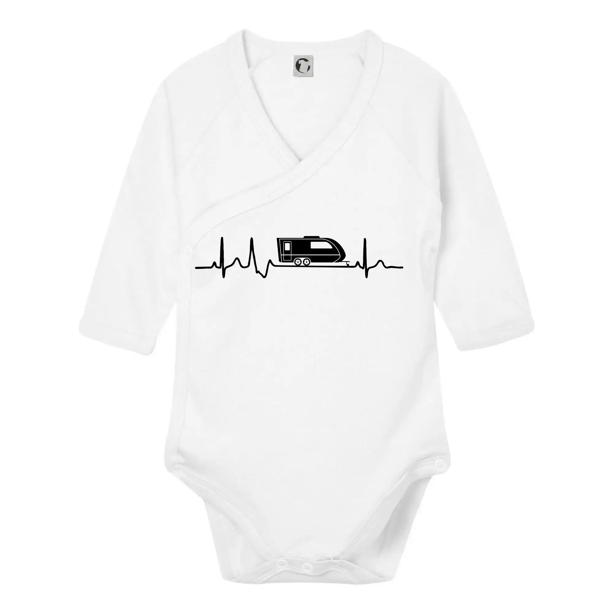 Trička na kempovanie - EKG karavan - Body zavinovacie s dlhým rukávom