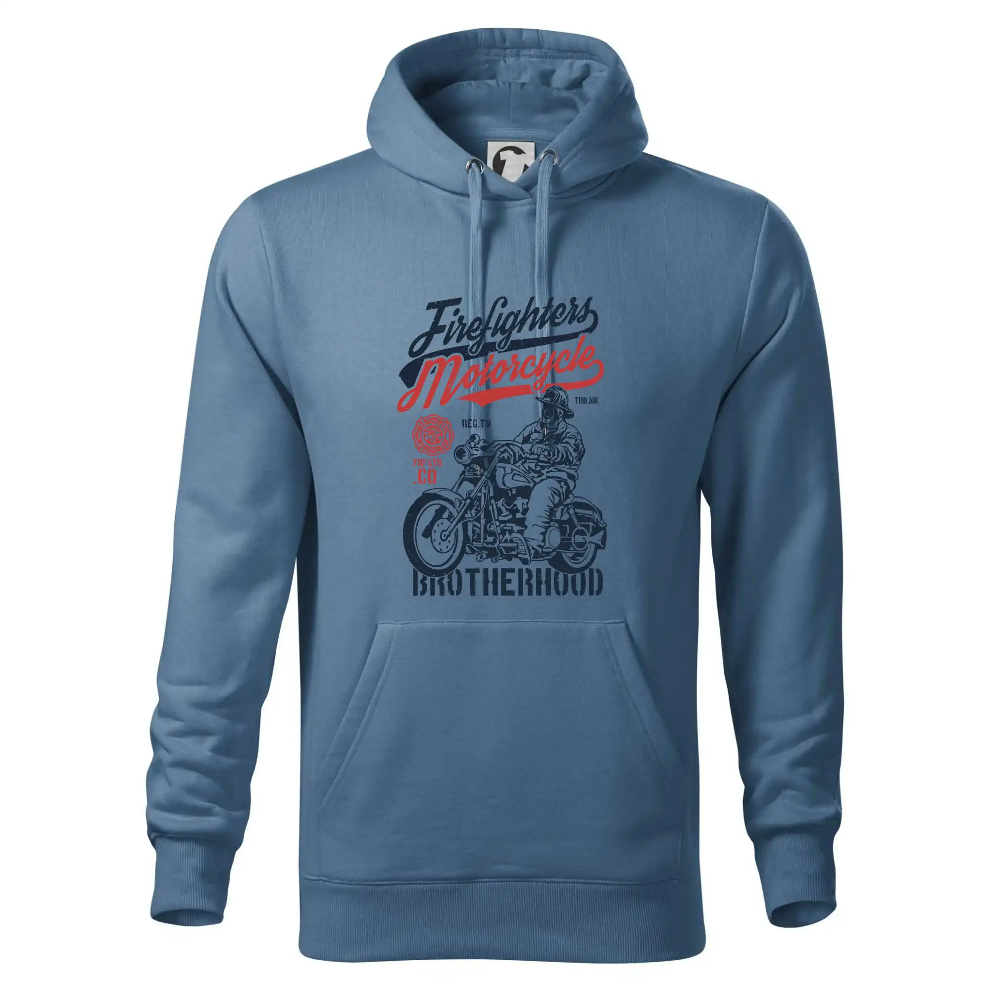 Originálne tričká pre hasičov - Firefighters Motorcycle - Mikina pánska Cape s kapucňou