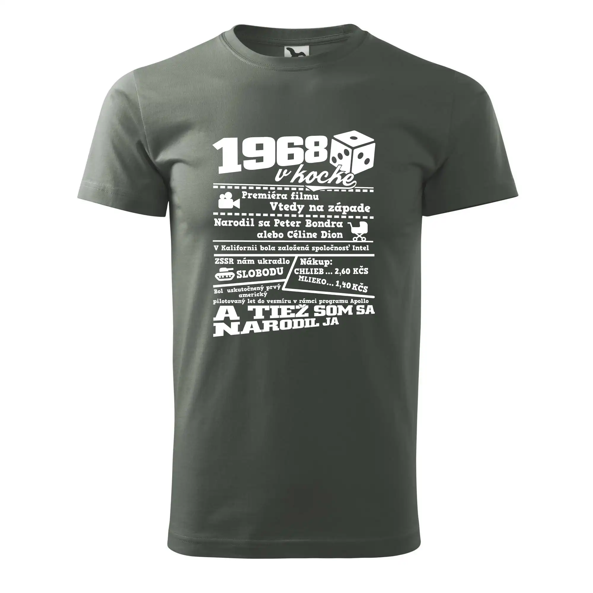 1968 v kocke - Pánske tričko nižšej gramáže
