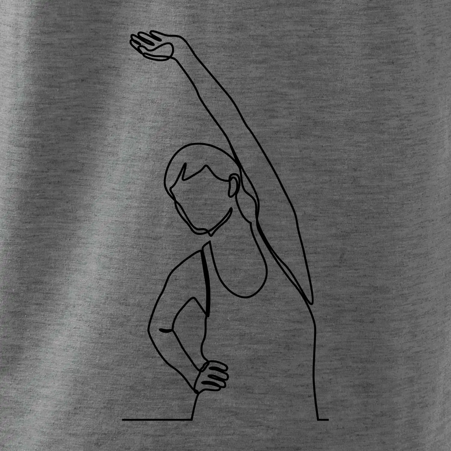 Protahující se žena jedním tahem