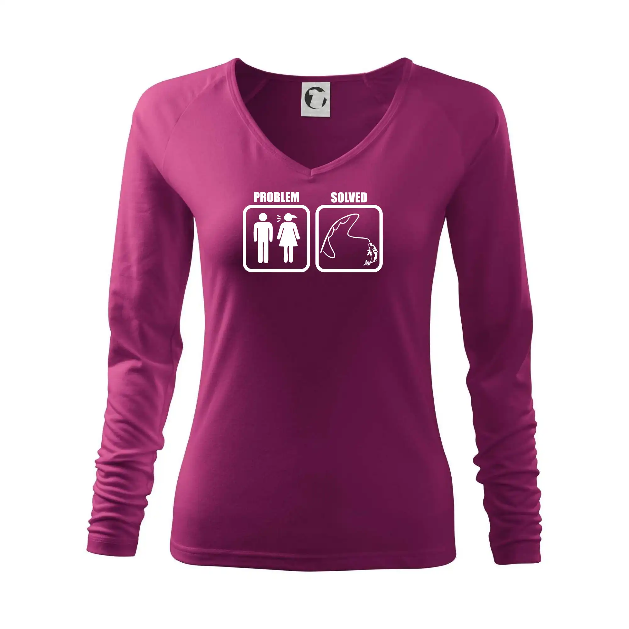 Tričká Problem Solved - Problém rybárčenie - Tričko dámske Elegance
