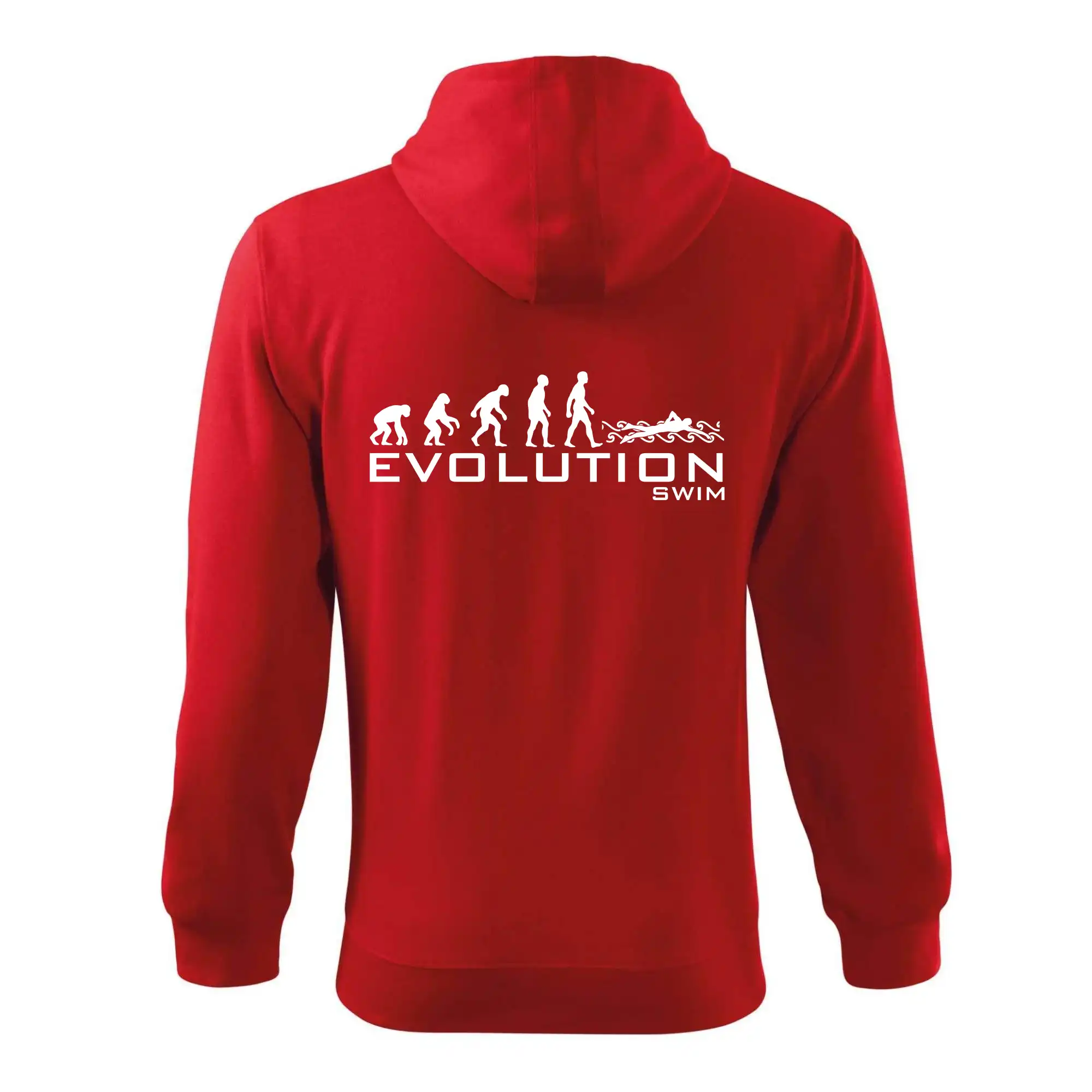 Tričká s potlačou evolúcia - Evolúcia Swim - Mikina s kapucňou na zips trendy zipper