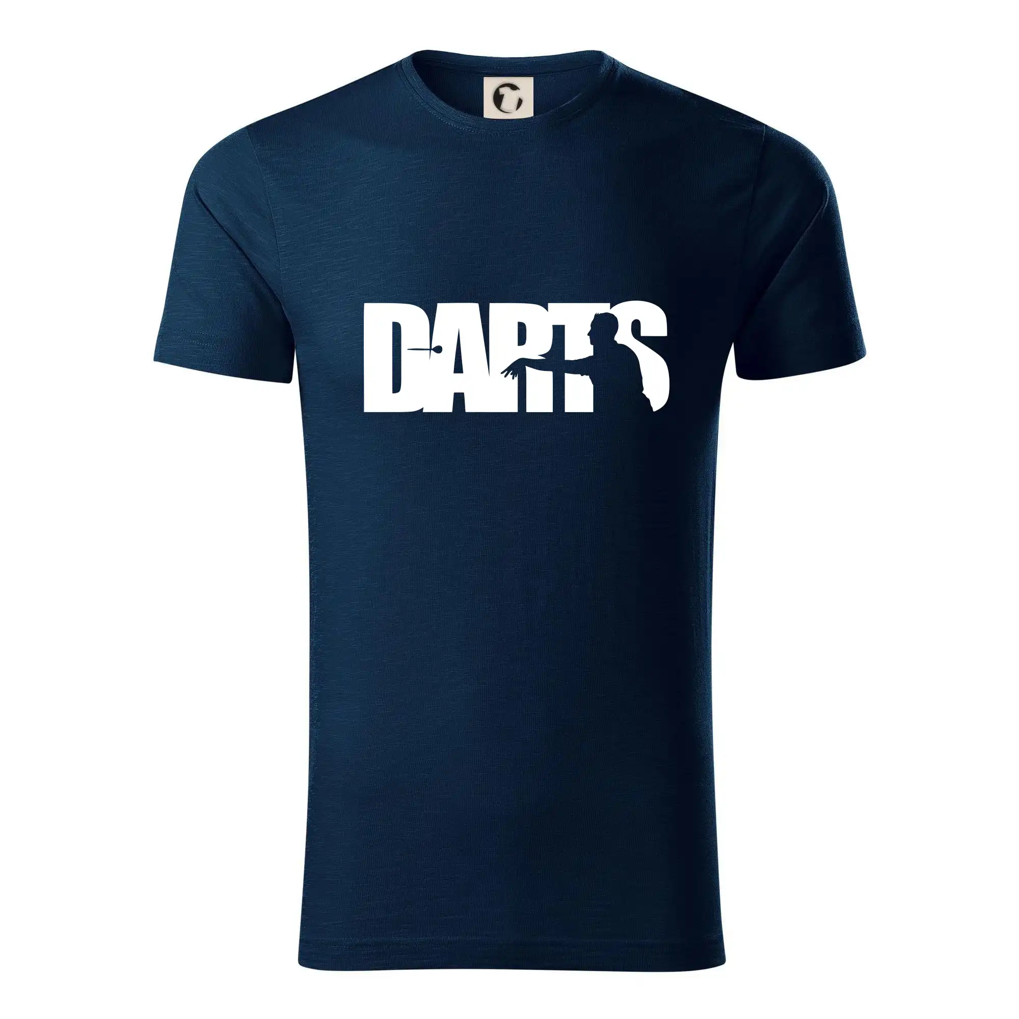 Tričko na šípky - Darts - nápis so šípkarom - Tričko z organickej bavlny