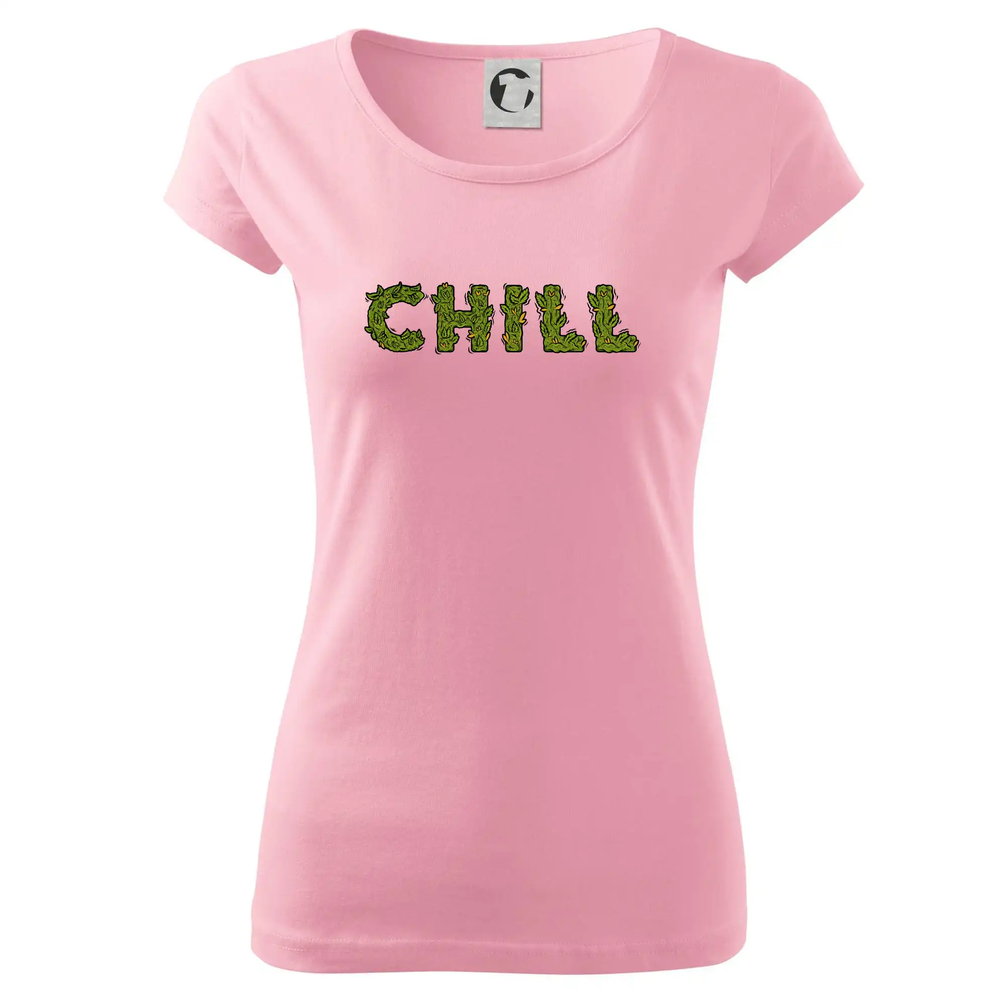 Tričká pre pohodový ľudí - Konopi nápis chill - Dámske tričko Pure