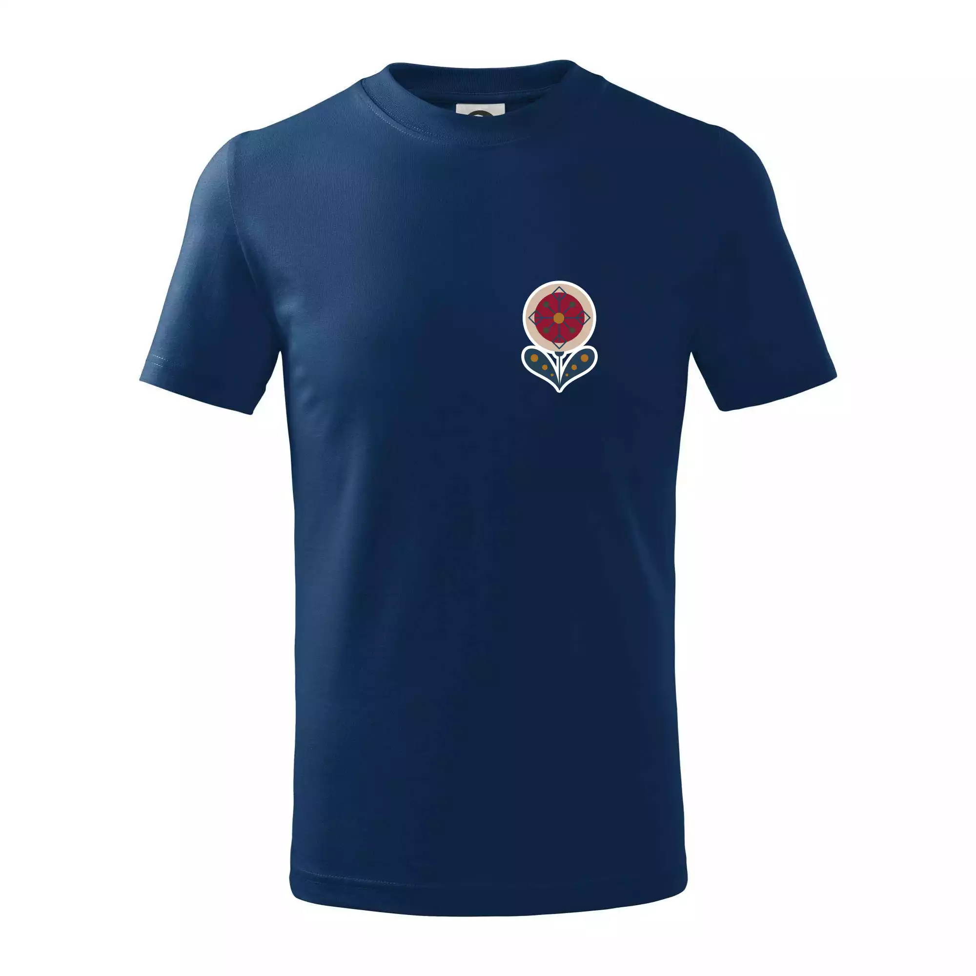 Folklor na prsu květina kulatá