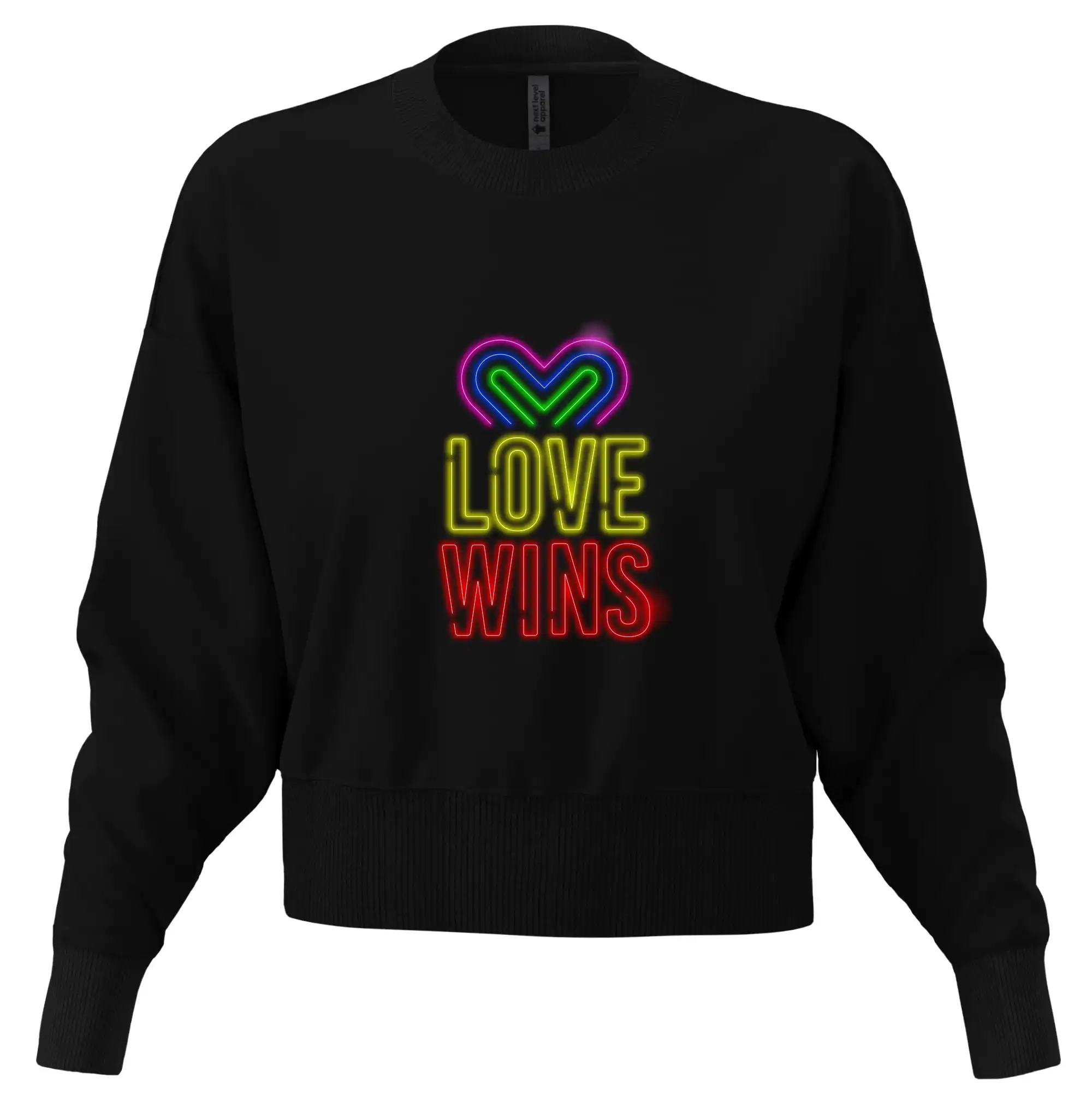 Neon sign love wins