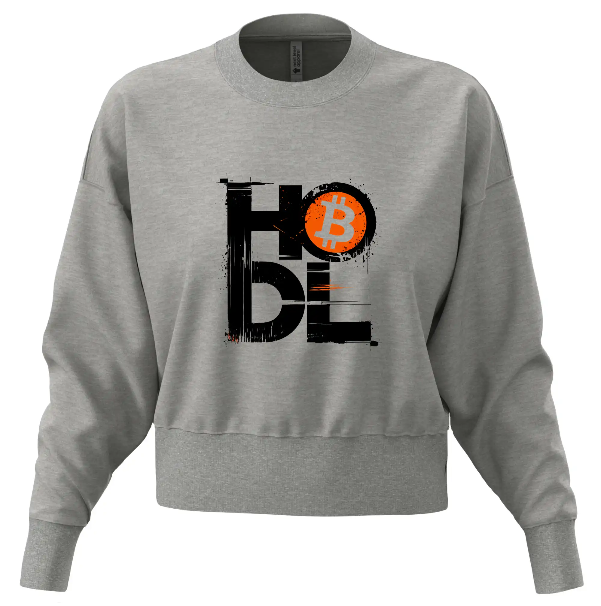 Hodl velký nápis a logo BTC