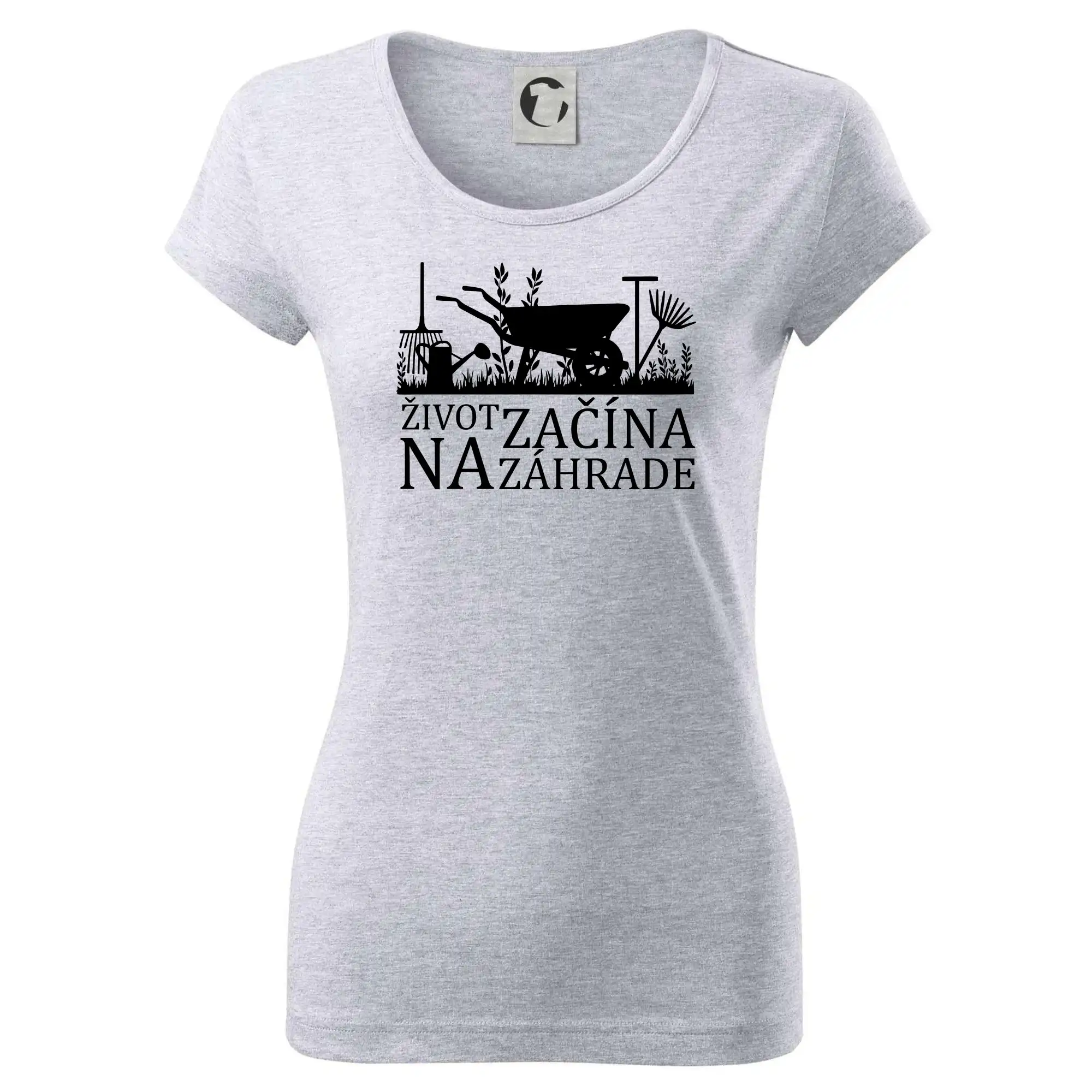 Tričká na chalupu - Život začína na záhrade - Dámske tričko Pure