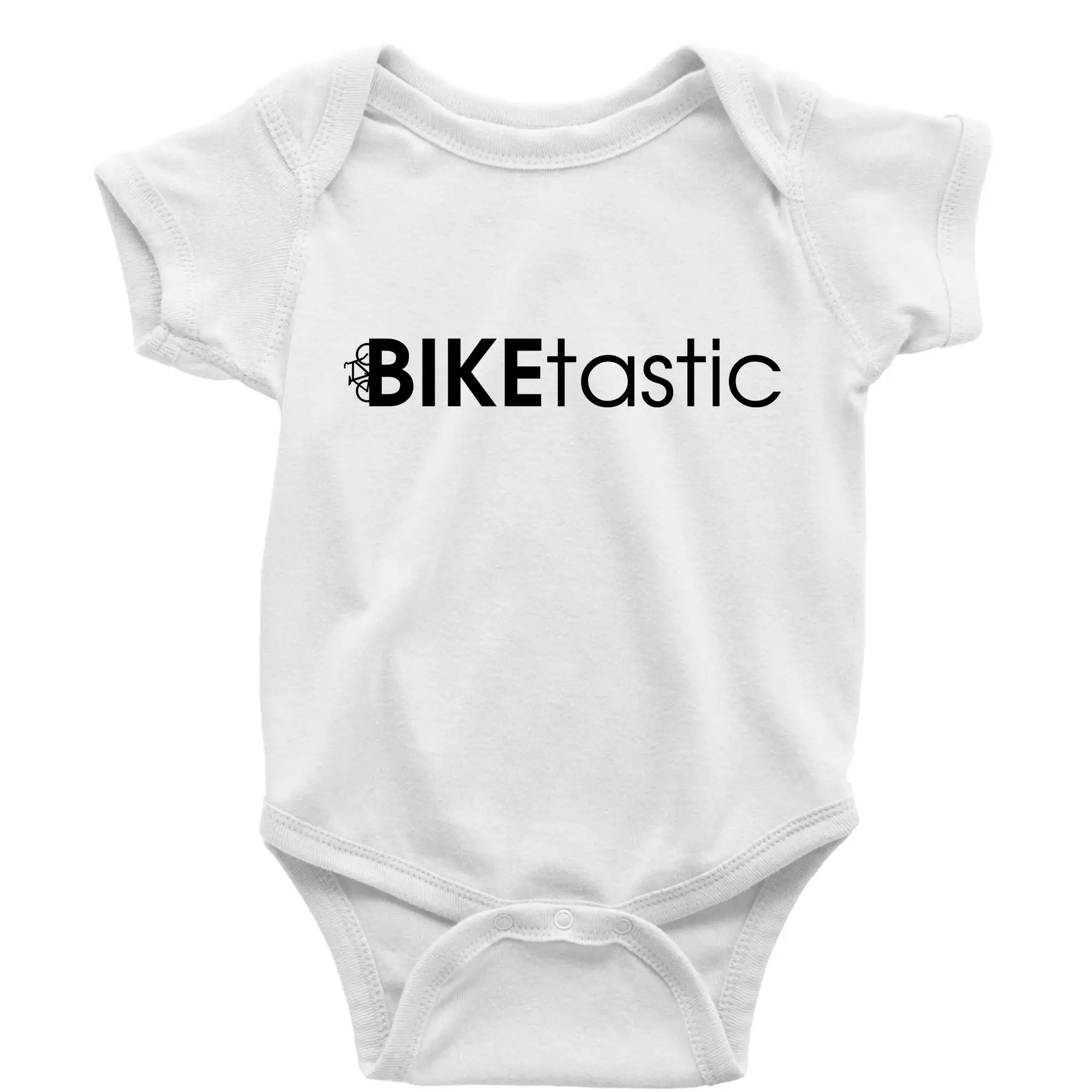Tričko ako darček pre cyklistu - Bike nápisy Biketastic - Body dojčenské s krátkym rukávom