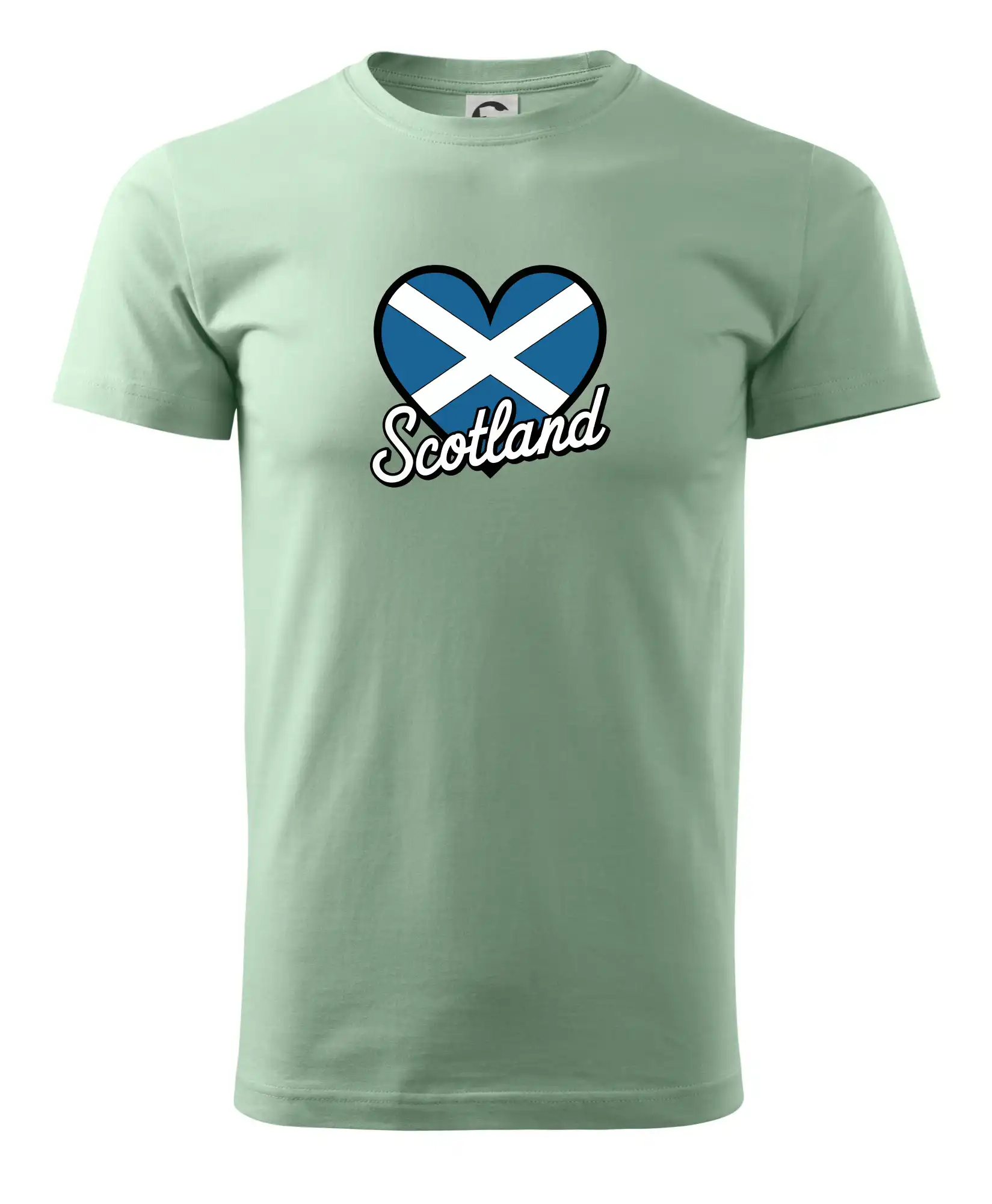 Ostatné mestá / miesta - Scotland Srdce s vlajkou - Pánske tričko nižšej gramáže