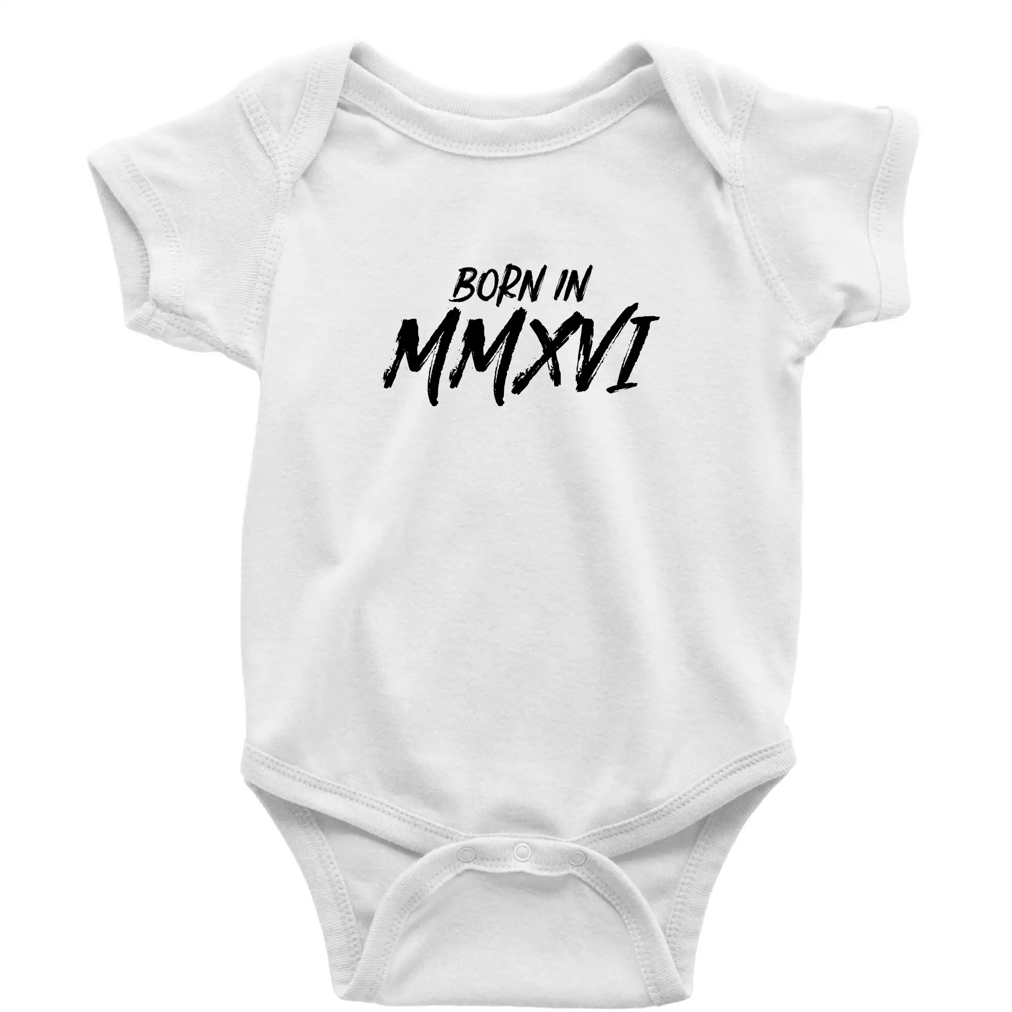 Born in - Rímske číslo 2016 - Body dojčenské s krátkym rukávom