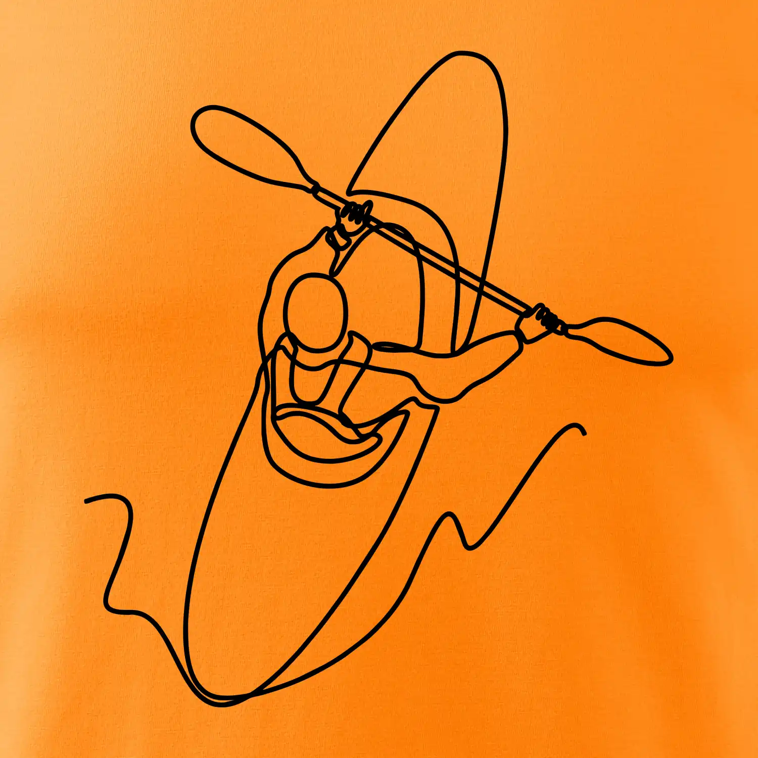 Kajak  ze shora jedním tahem