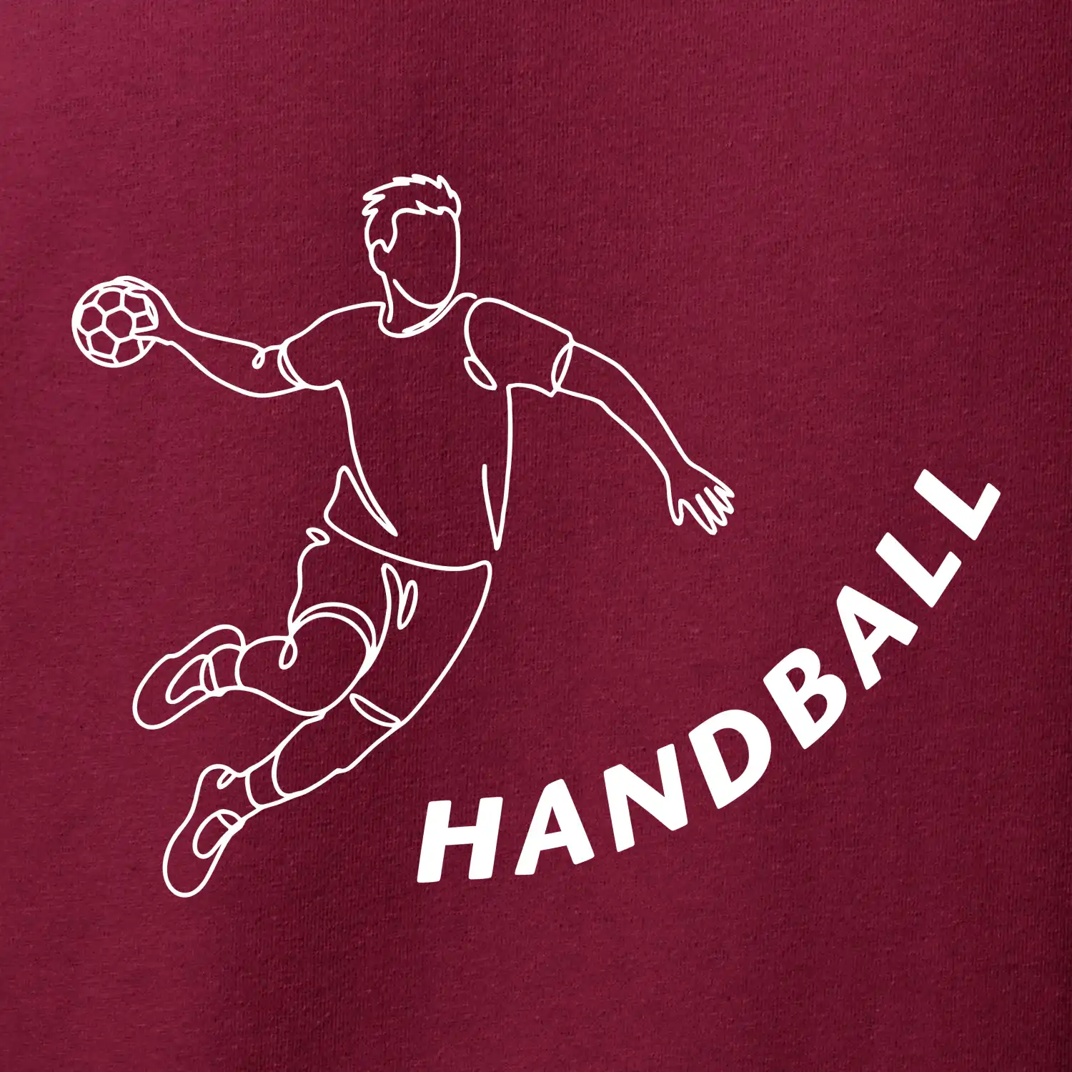 Handball nápis šikmo