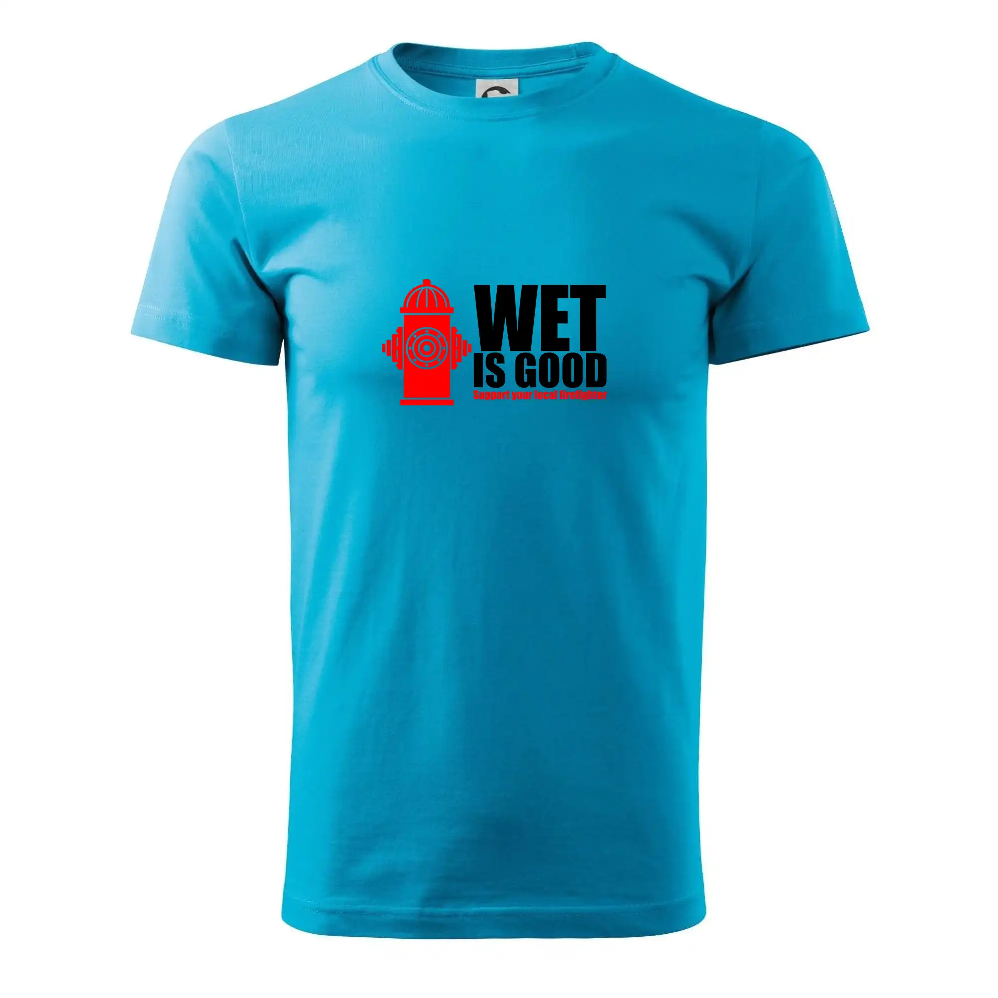 Originálne tričká pre hasičov - Wet is good - Klasické pánske tričko vyššej gramáže