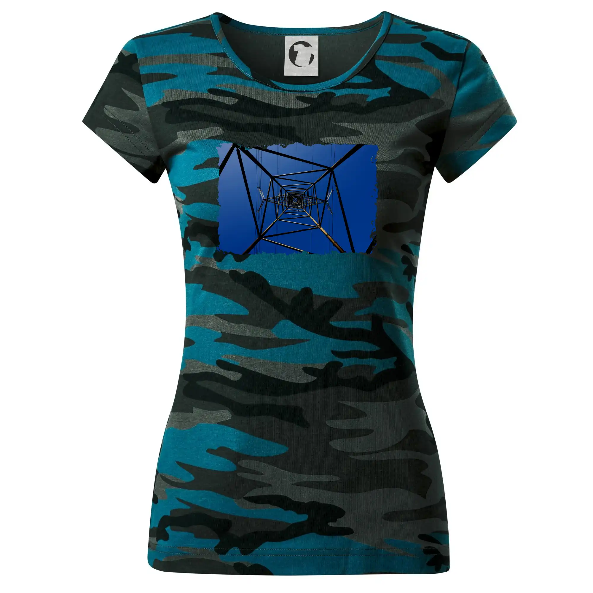 Stožár vysokého napětí zespodu