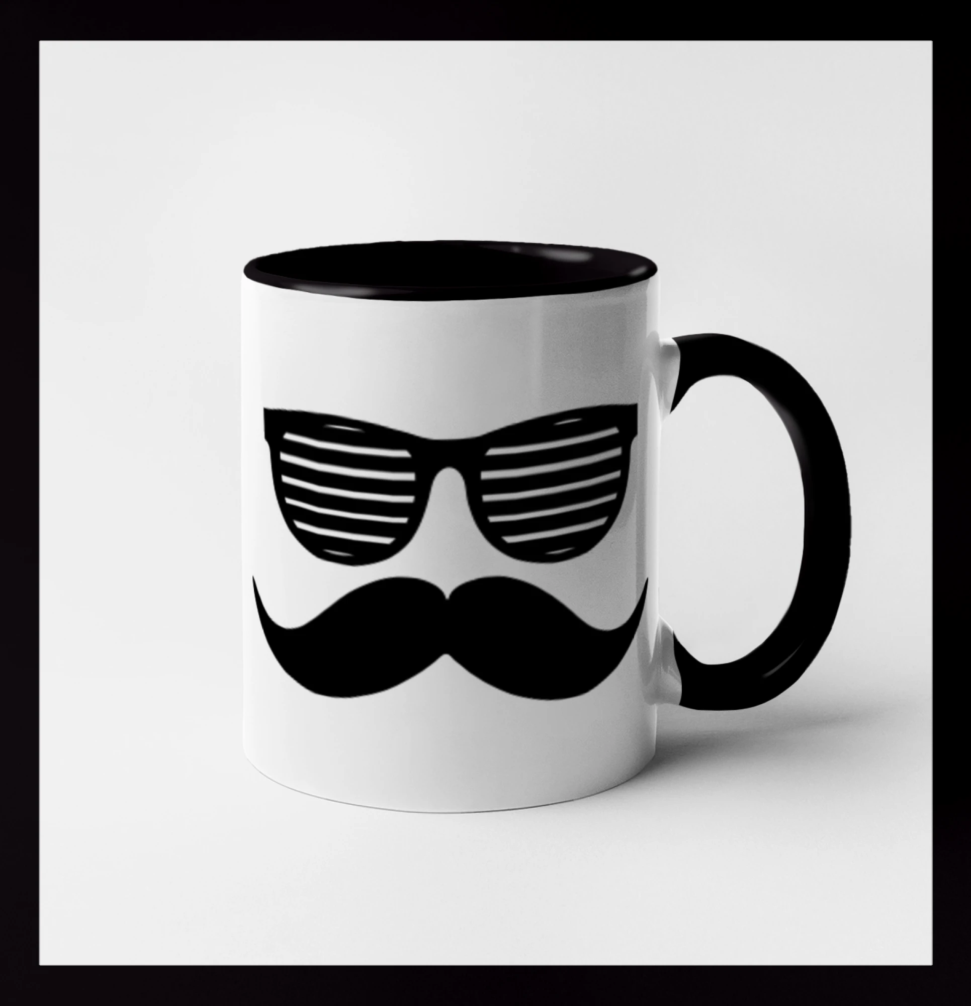 Tričká s fúzikmi - Mustache okuliare - Hrnček 